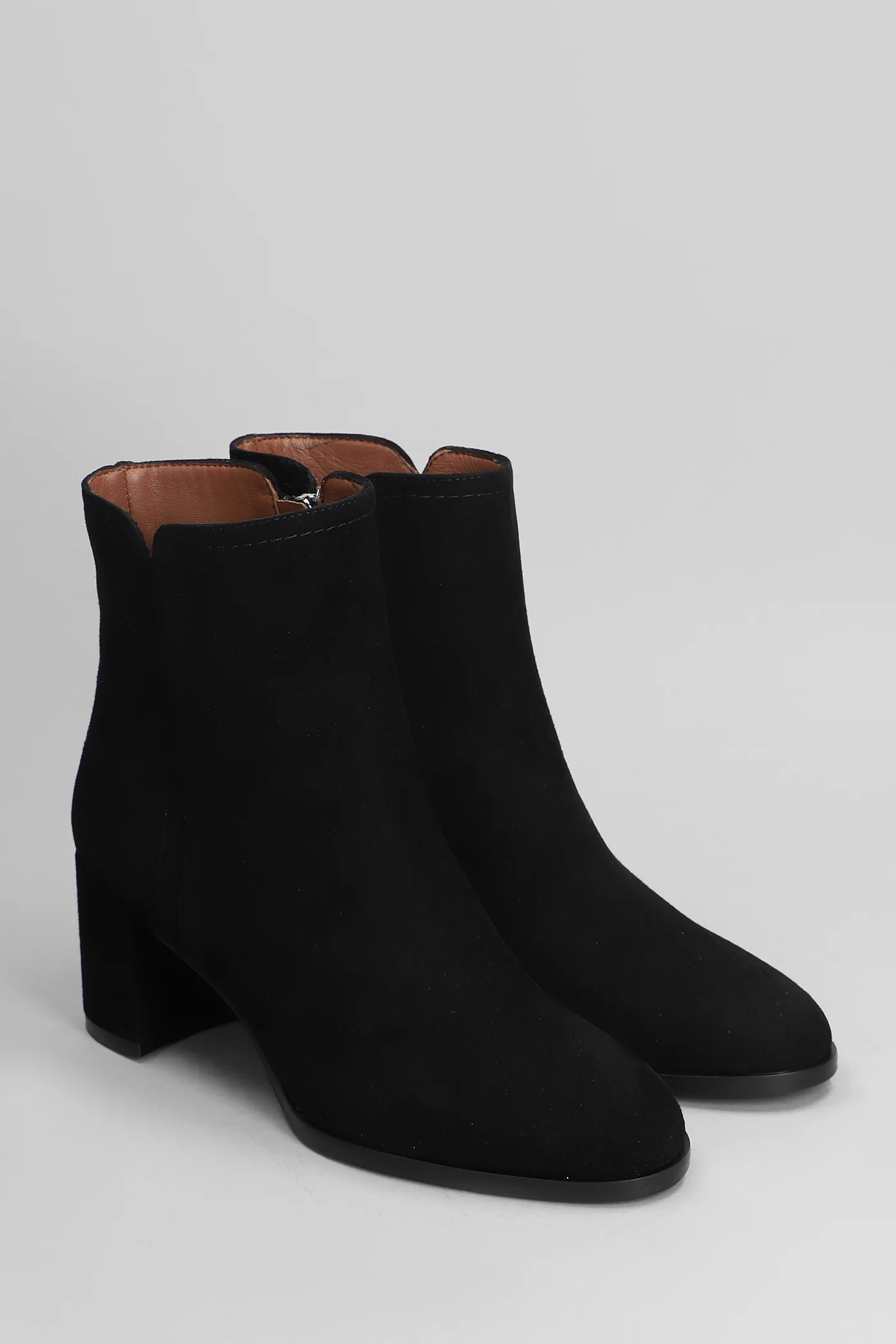 High heels Ankle boots in black suede - Image 2