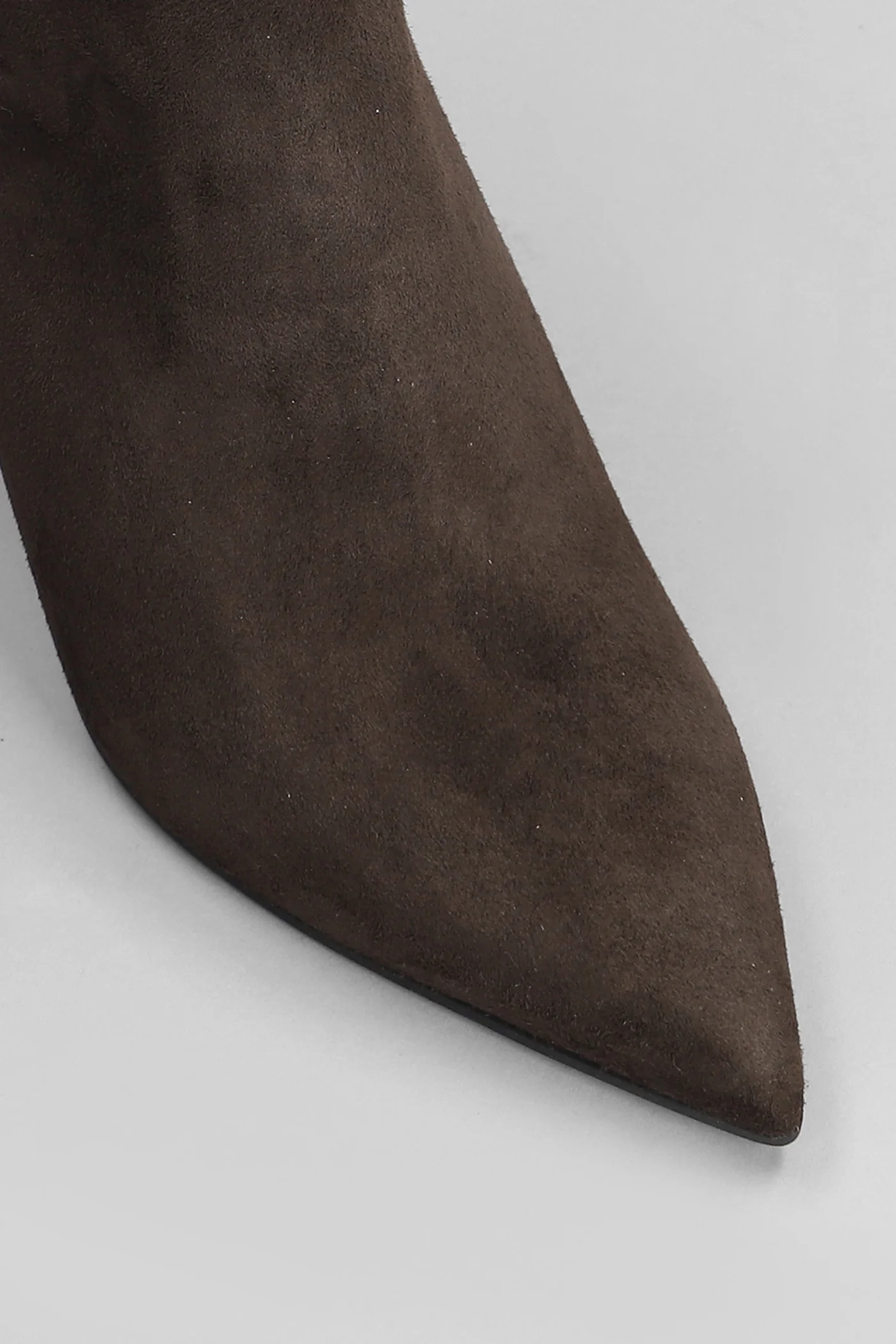 High heels Ankle boots in dark brown suede - Image 5
