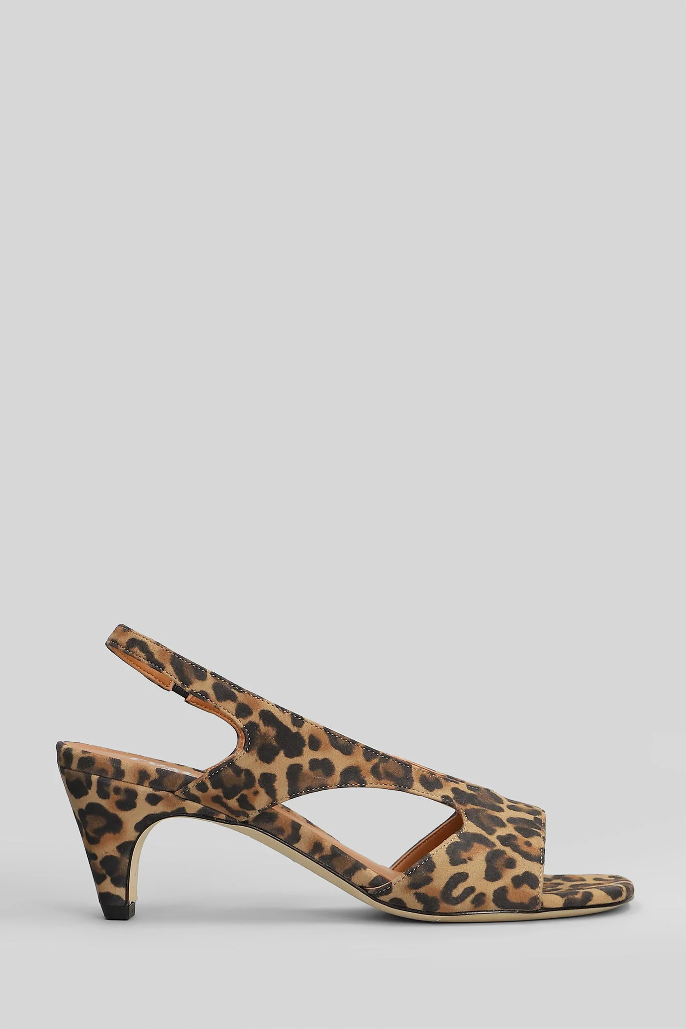 Sandals in Animalier suede