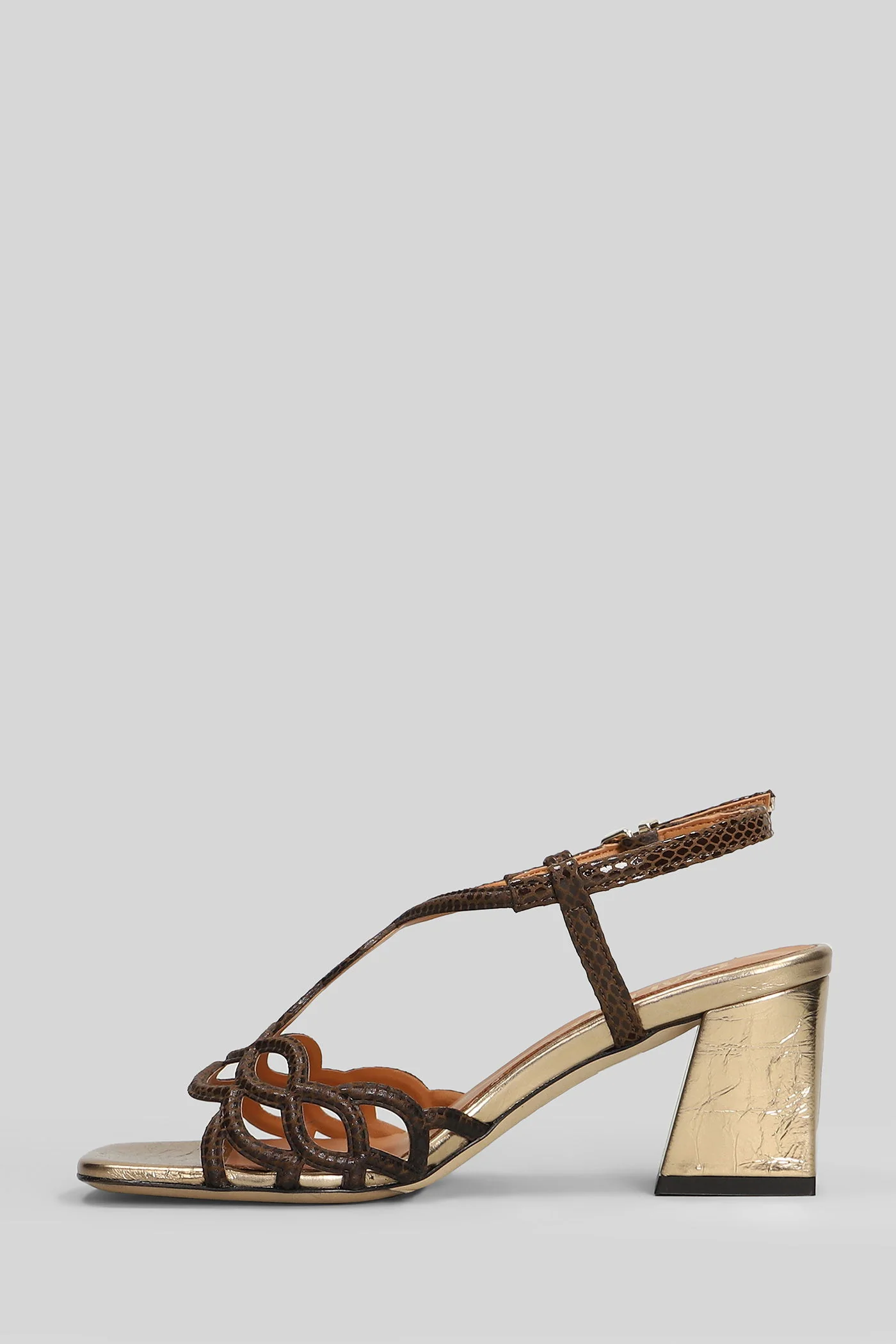 Sandals in dark brown leather - Image 3