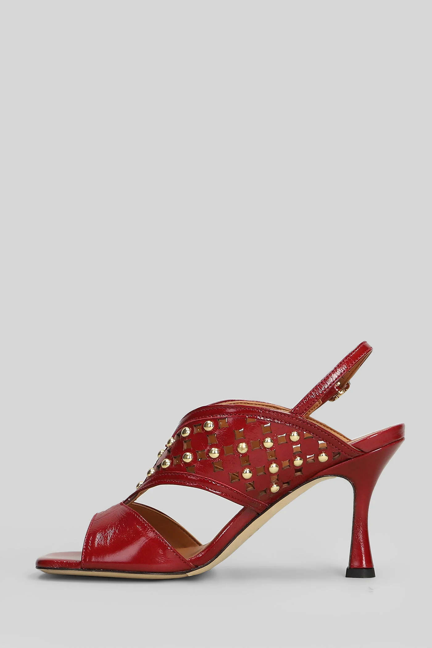 Sandals in red leather - Image 2