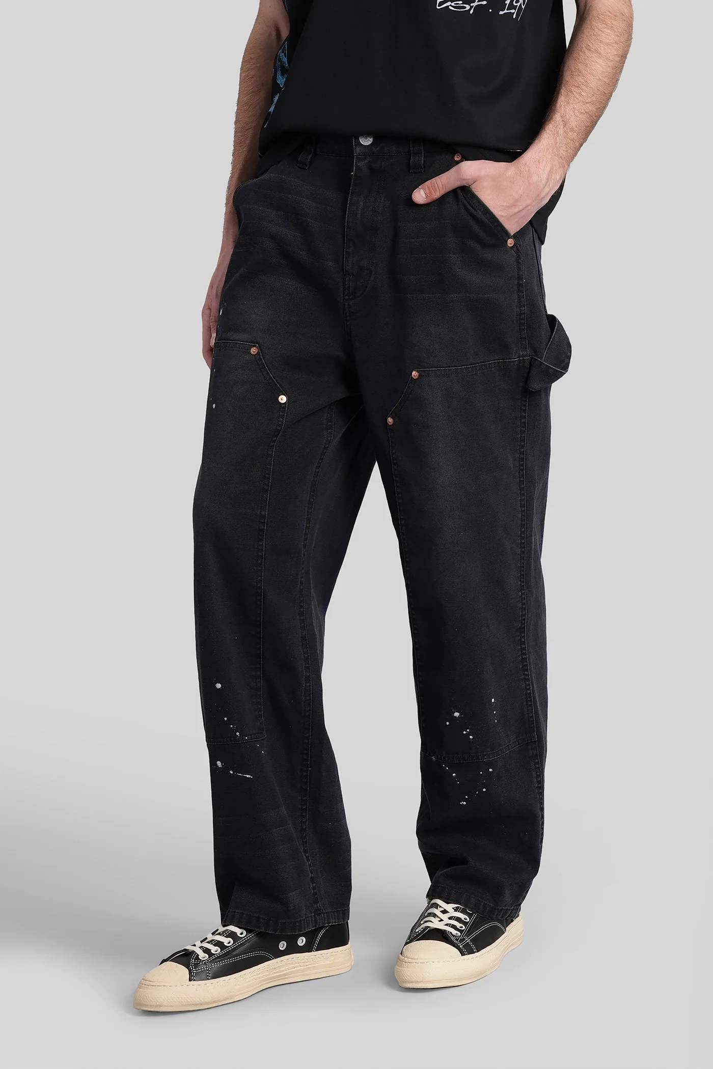 Jeans in black cotton - Image 4