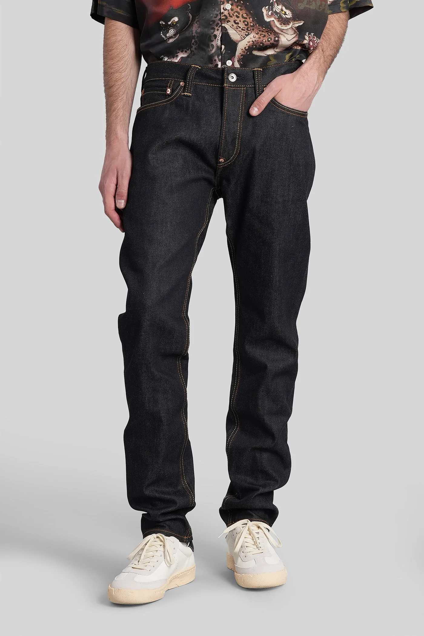 Jeans in blue cotton