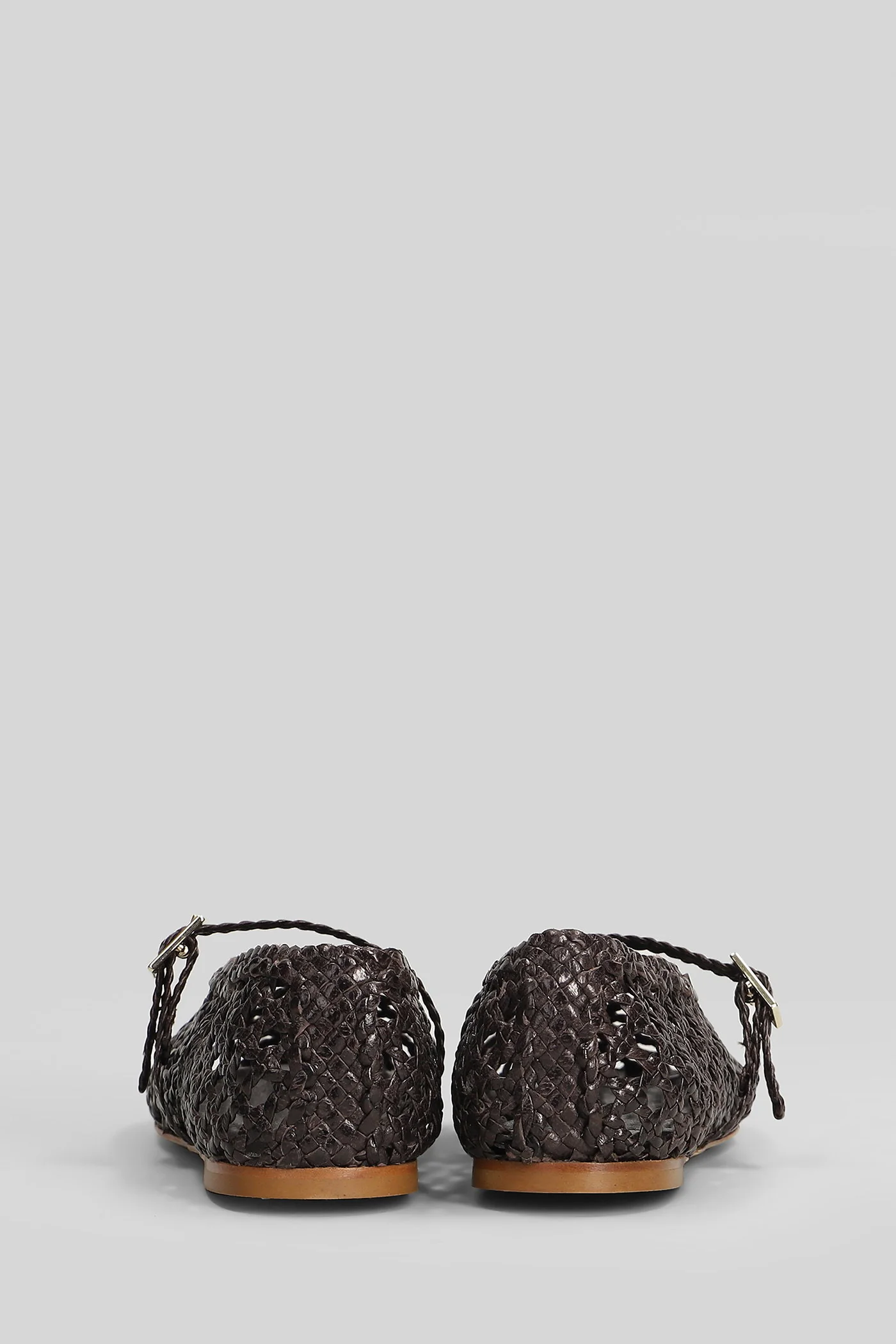 Ballet flats in brown leather - Image 4