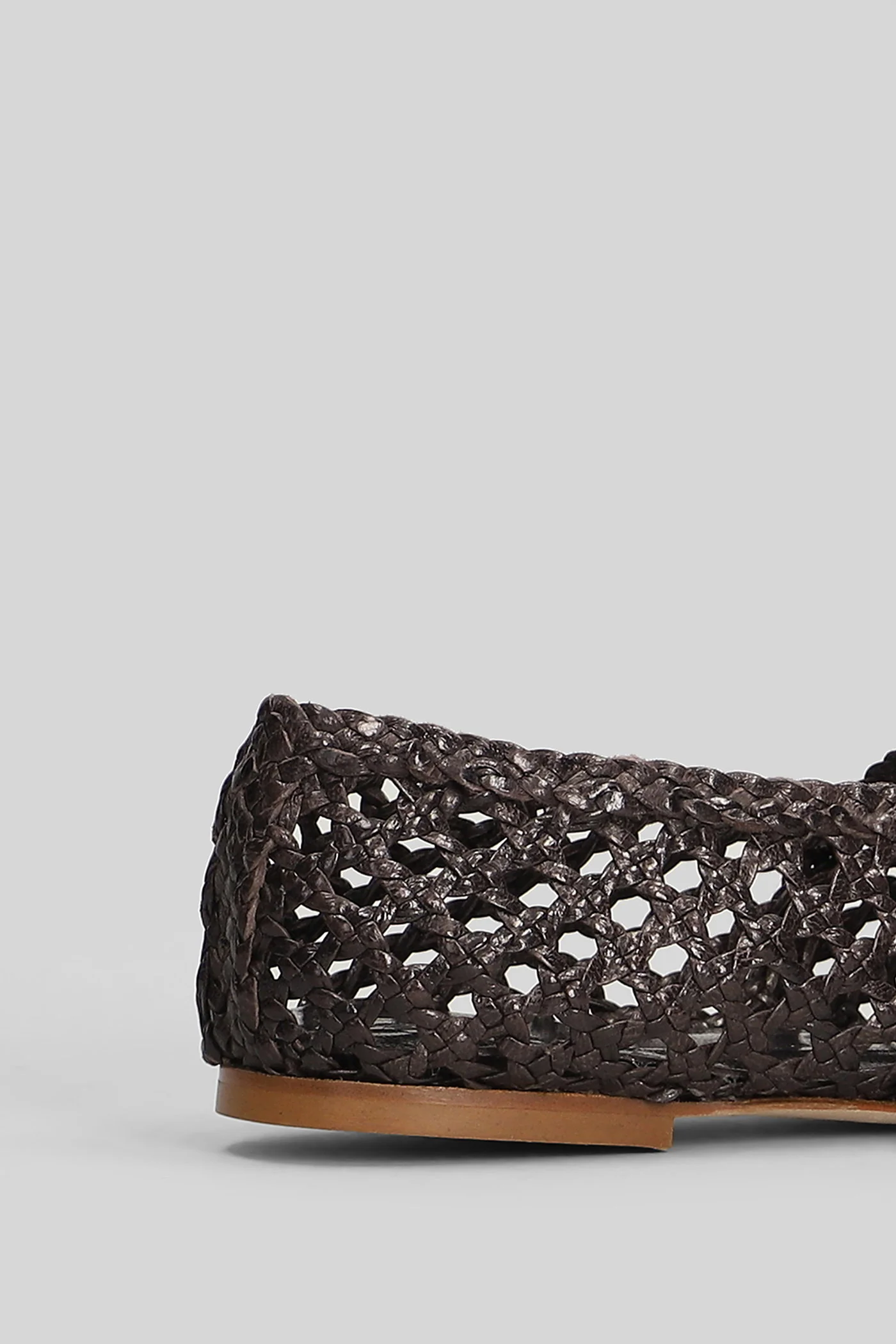 Ballet flats in brown leather - Image 5