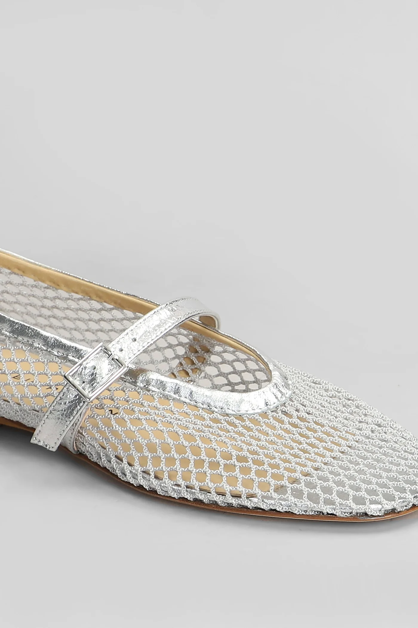 Ballet flats in silver leather - Image 5