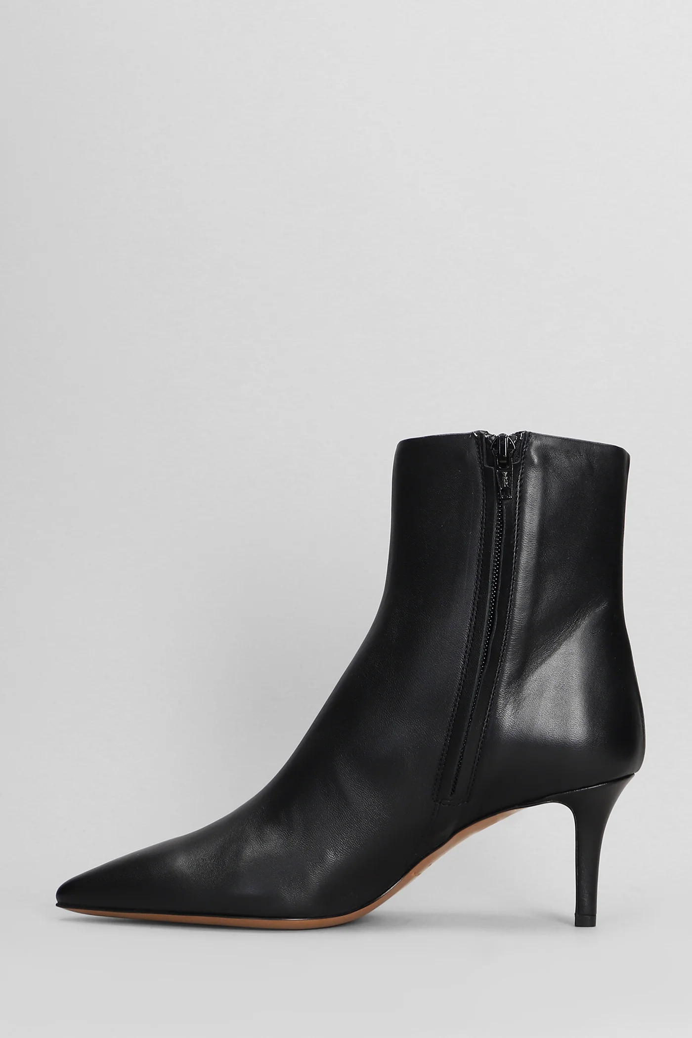 High heels Ankle boots in black leather - Image 3