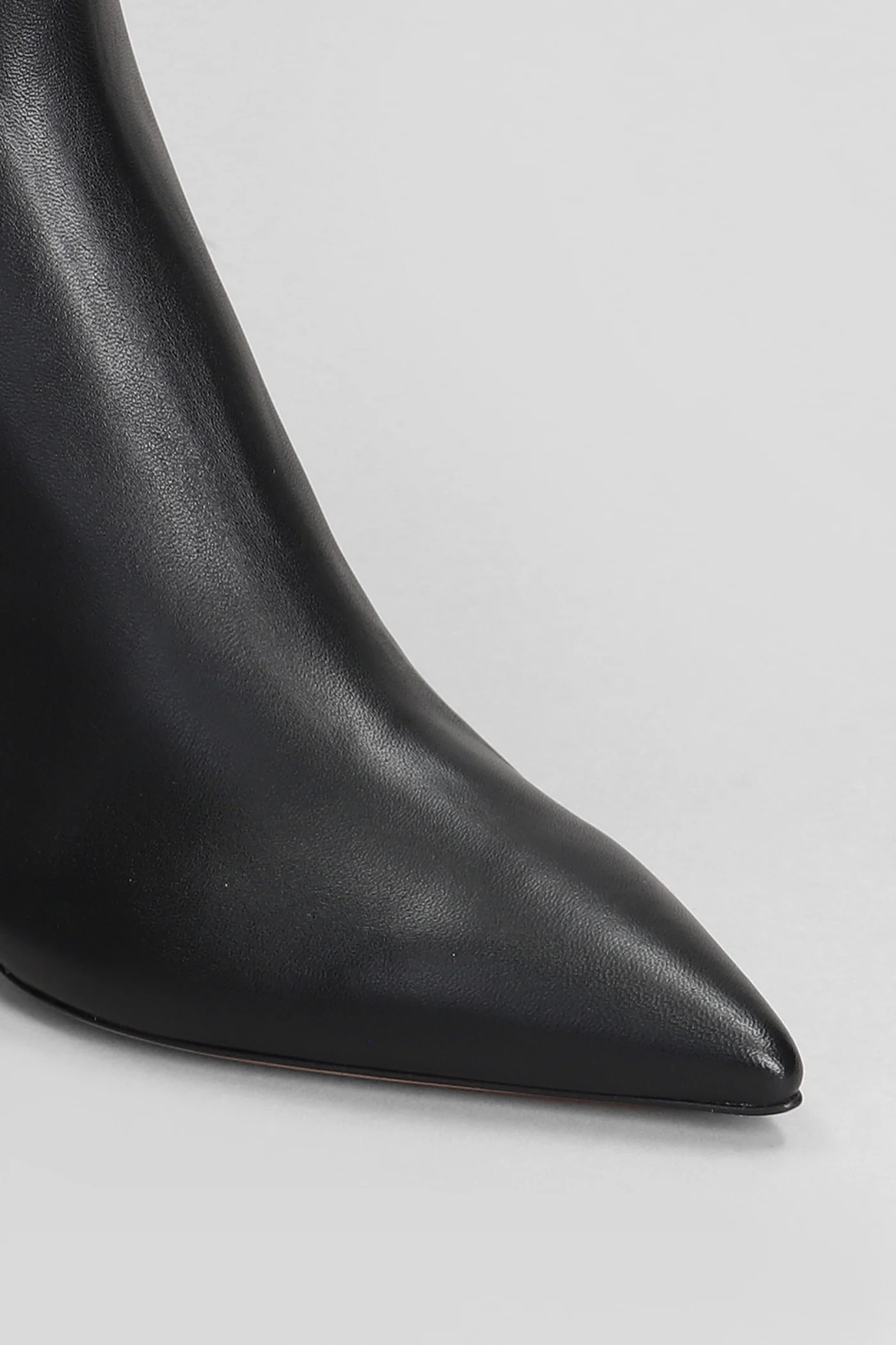 High heels Ankle boots in black leather - Image 5