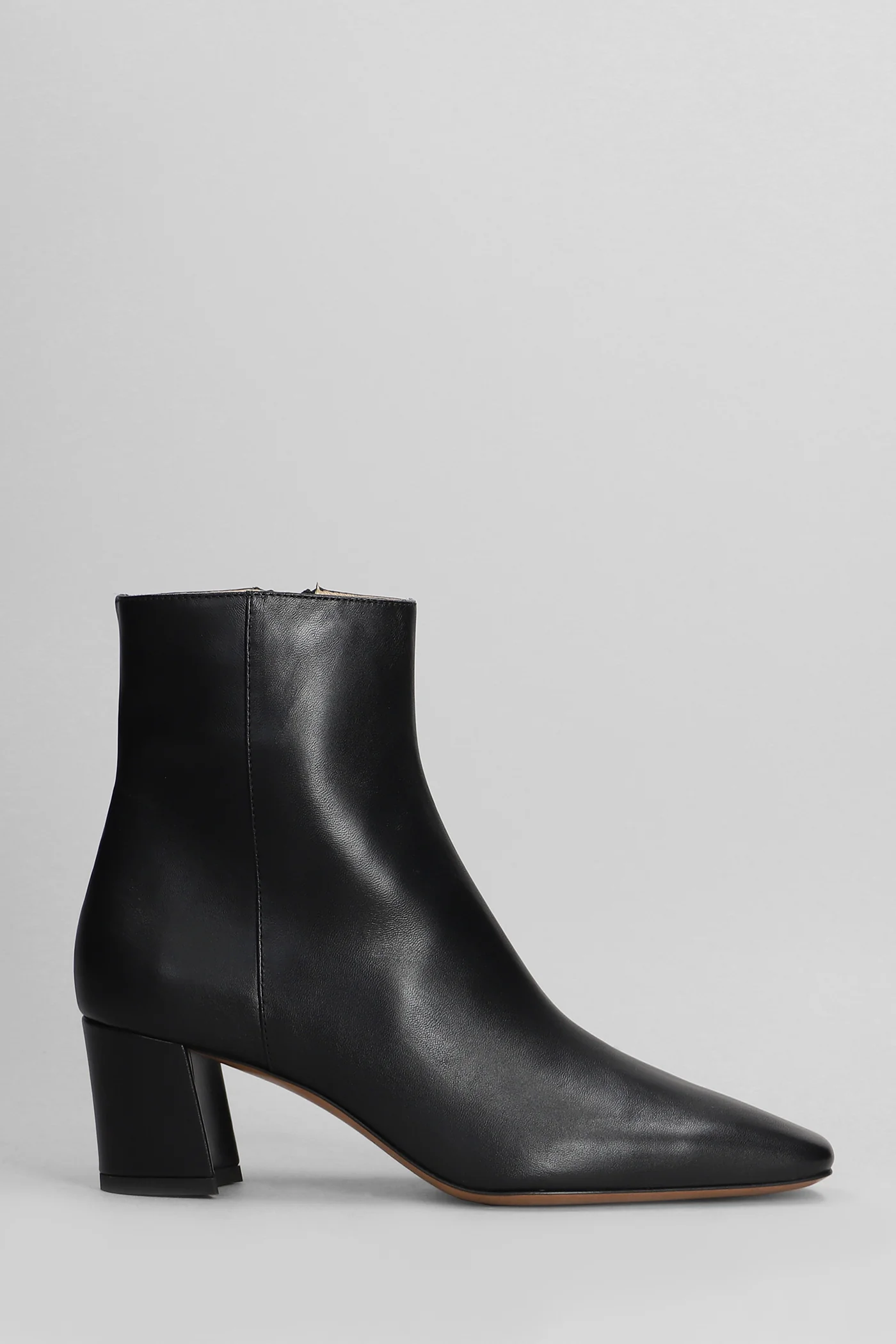 High heels Ankle boots in black leather