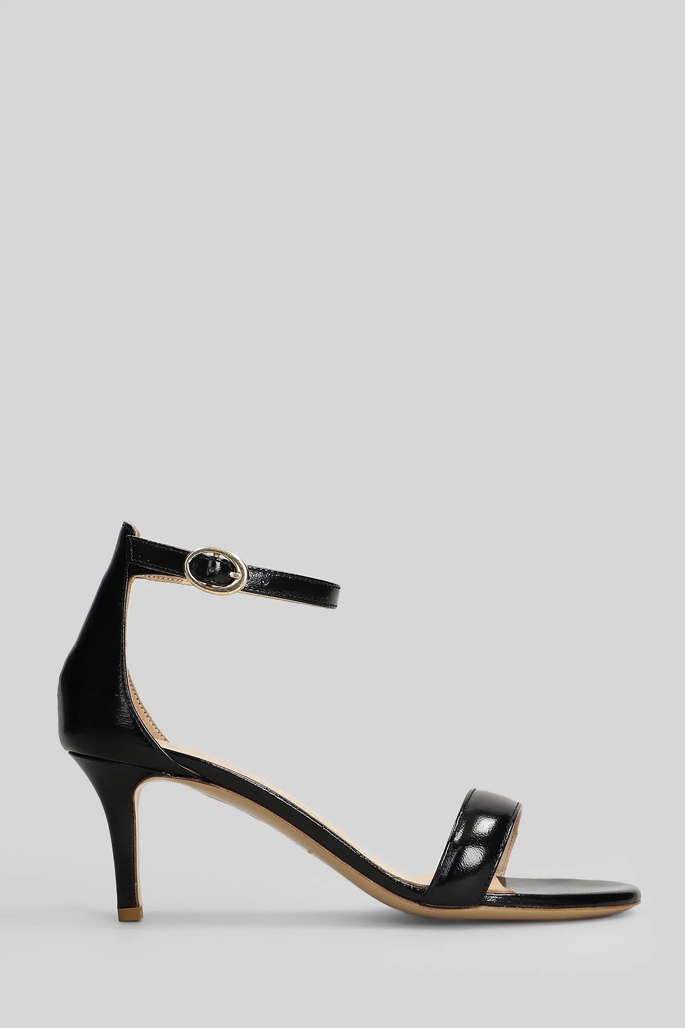 Sandals in black leather