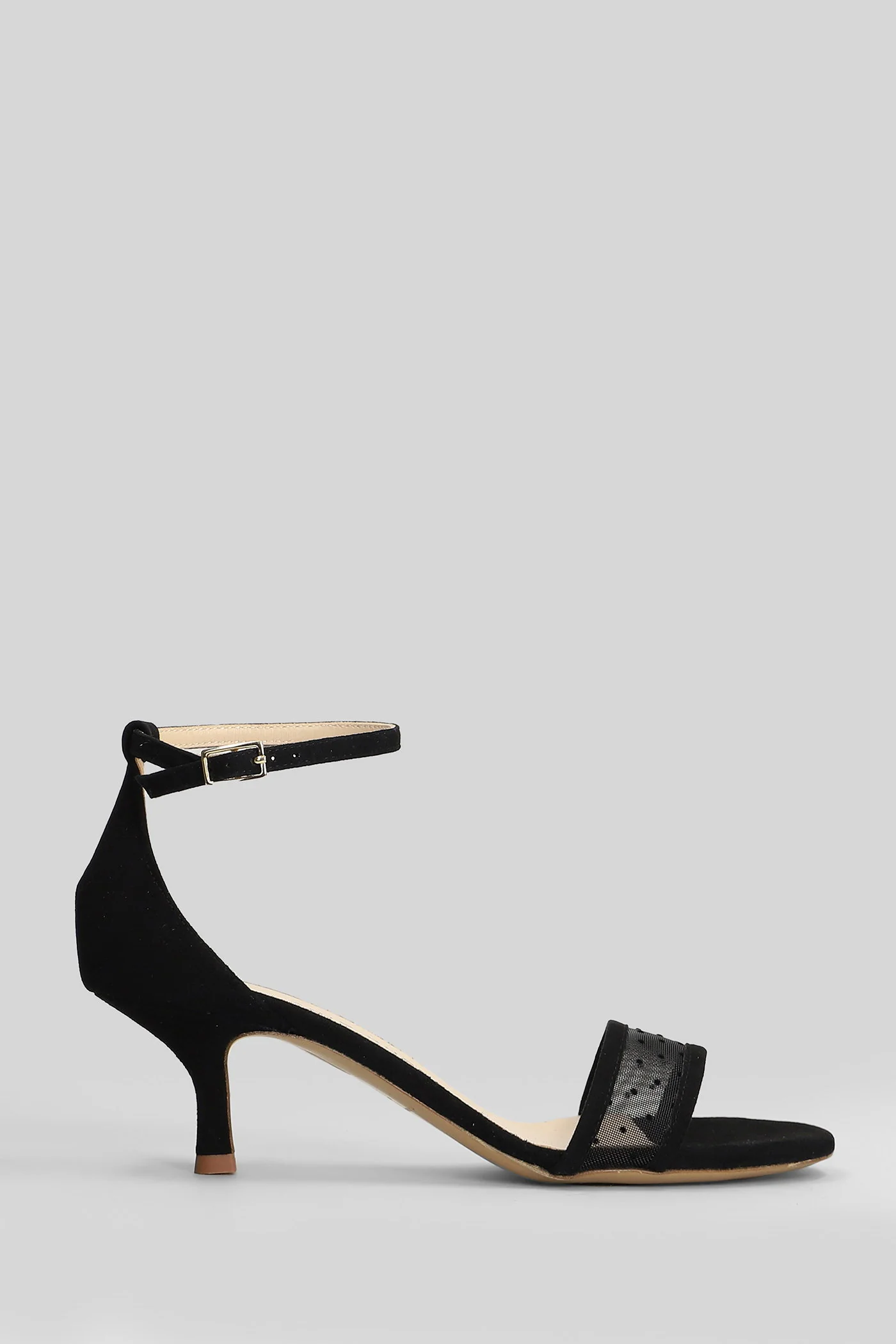 Sandals in black suede