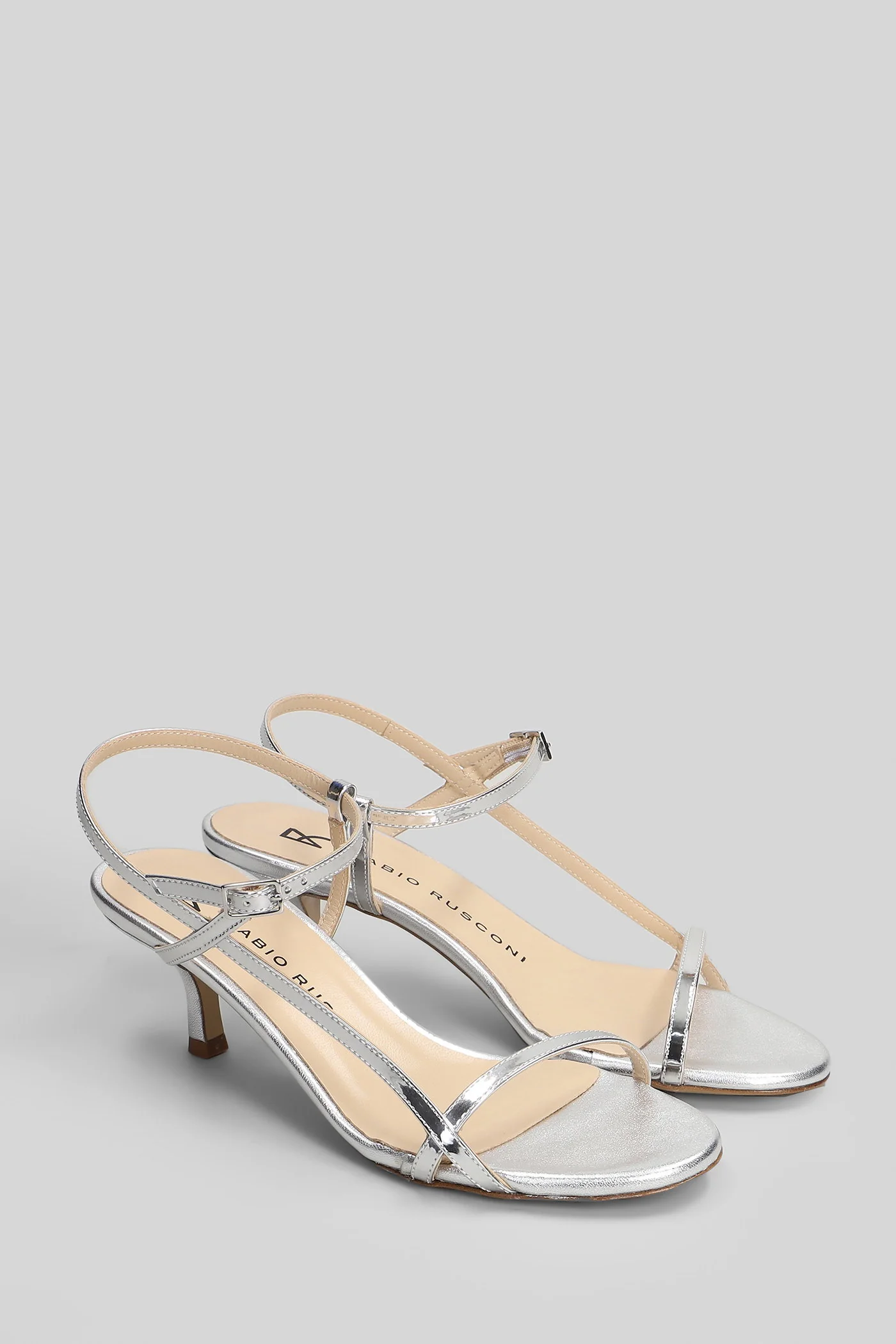 Sandals in silver leather - Image 2