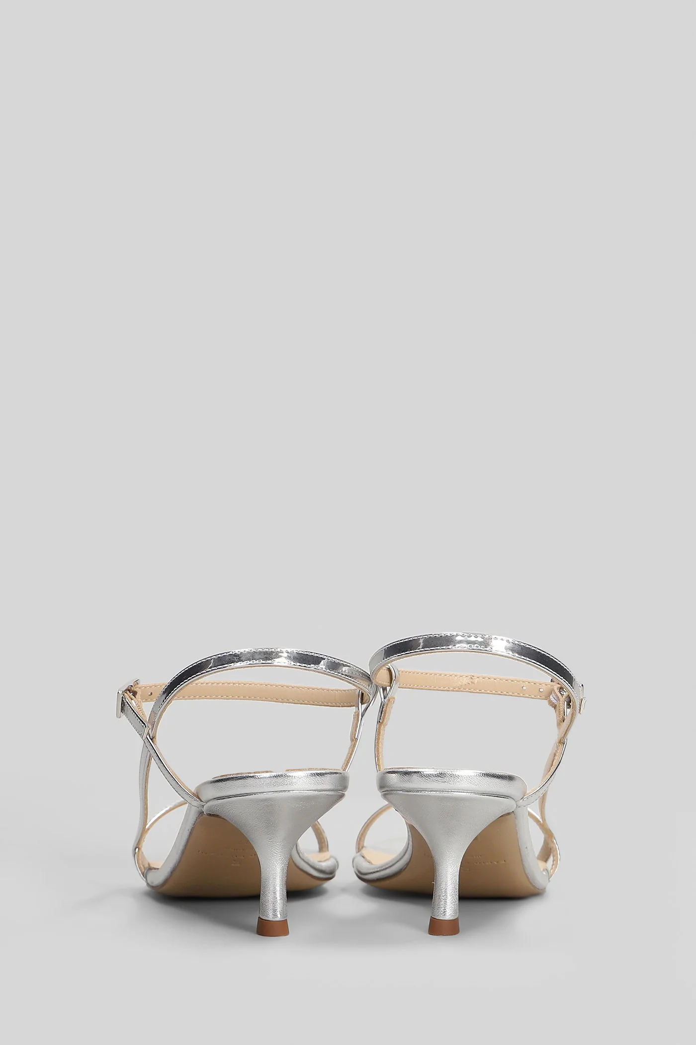 Sandals in silver leather - Image 4