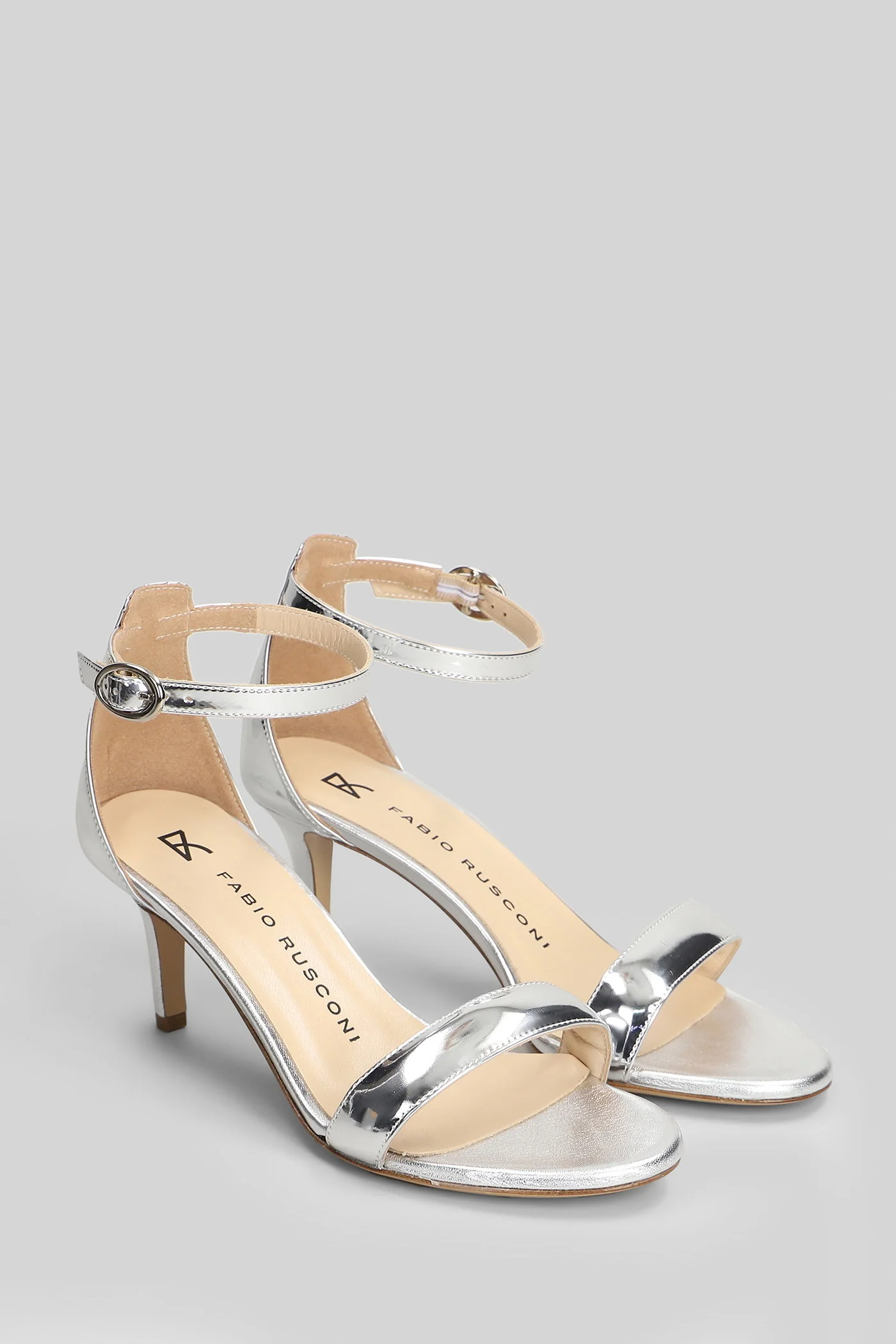 Sandals in silver leather - Image 2