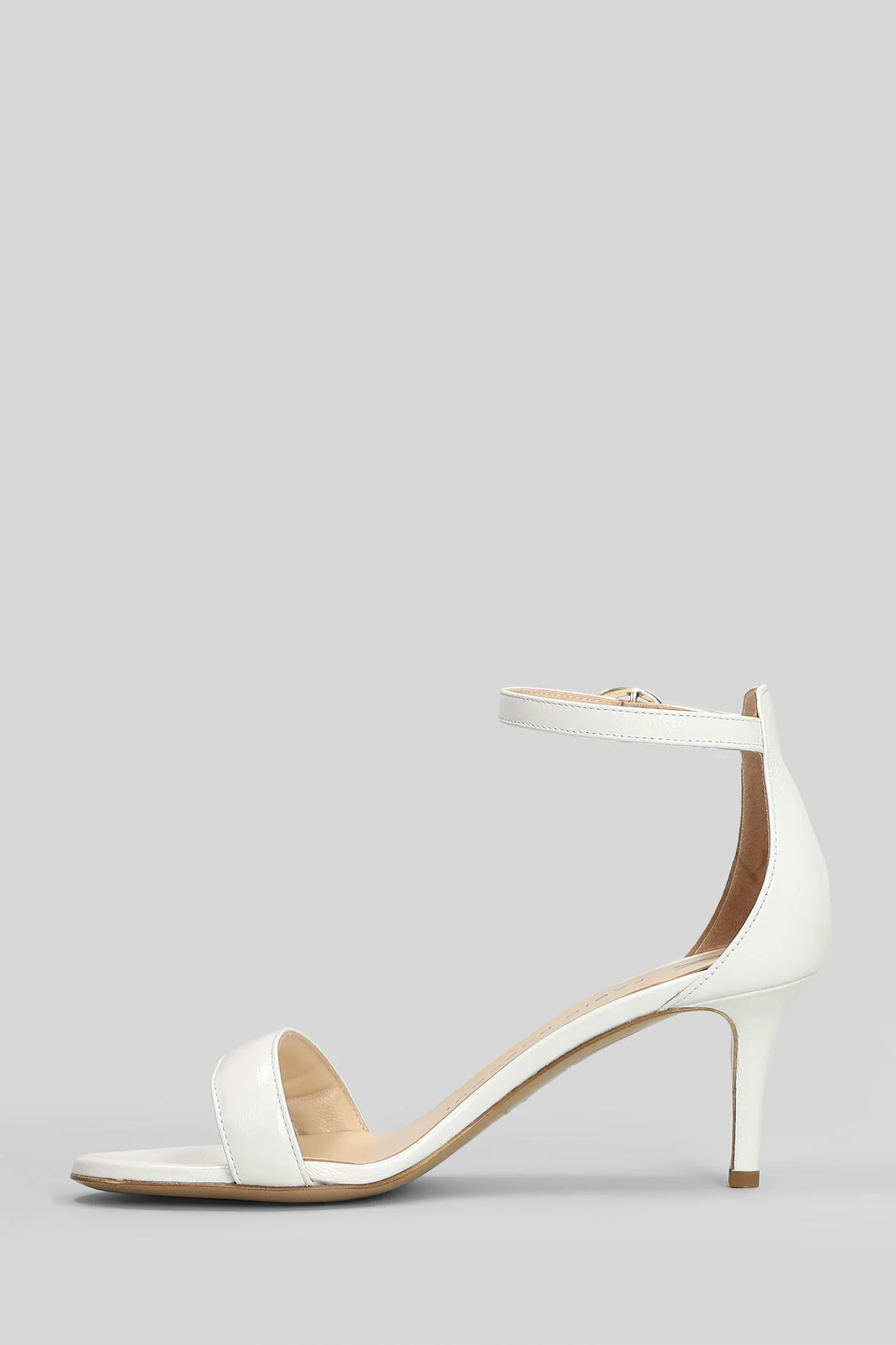 Sandals in white leather - Image 3