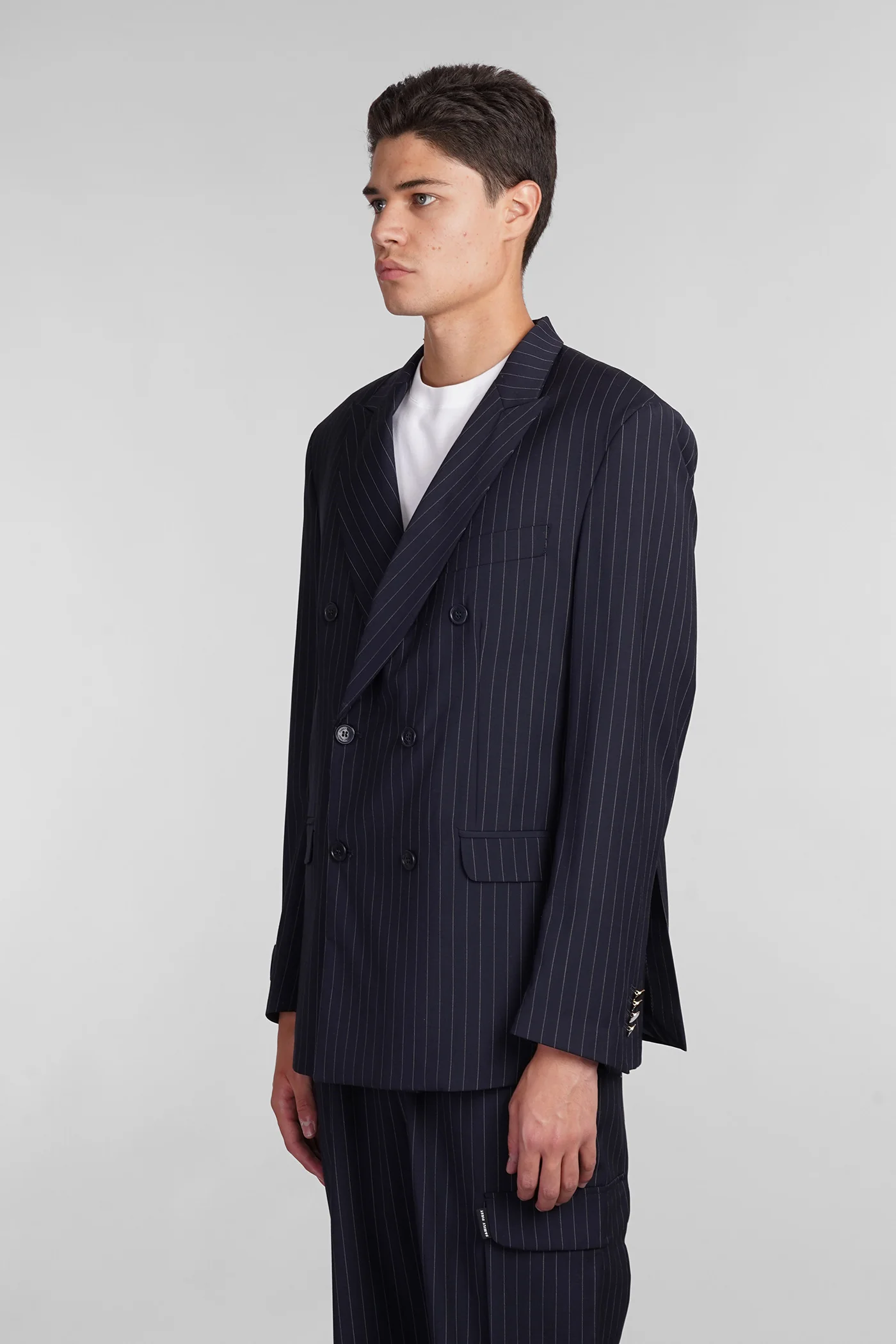 Blazer in blue polyester - Image 4