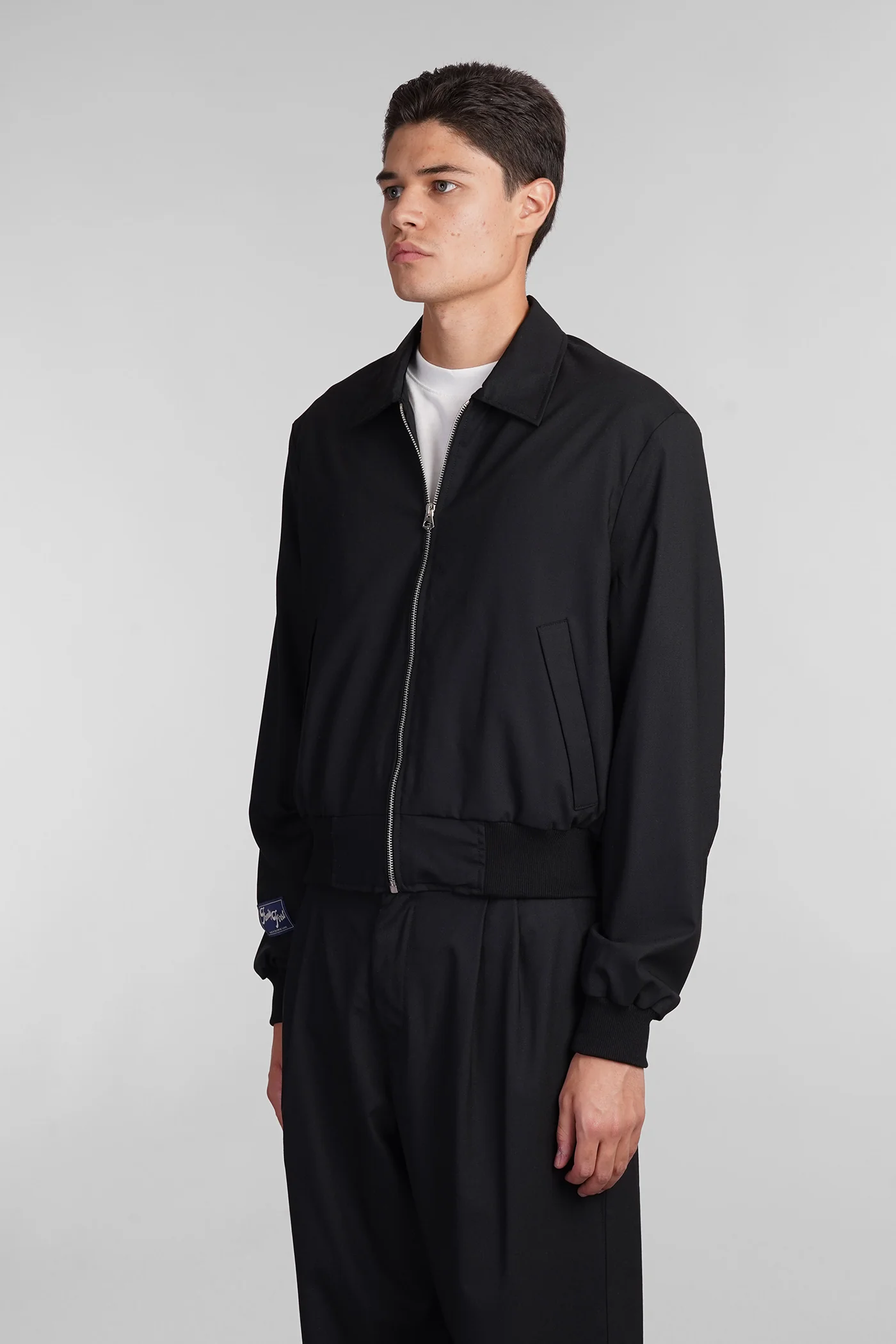 Casual jacket in black polyester - Image 4