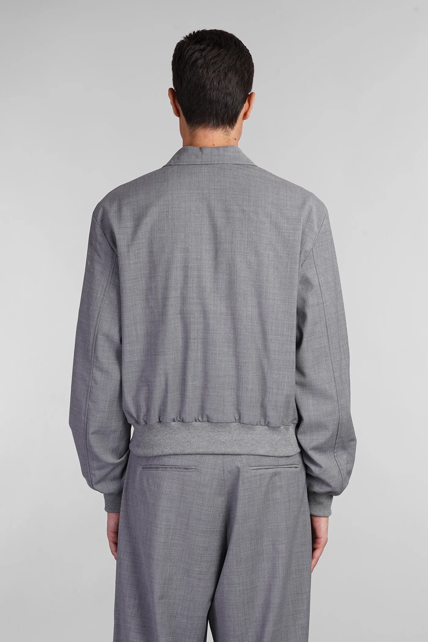 Casual jacket in grey polyester - Image 3
