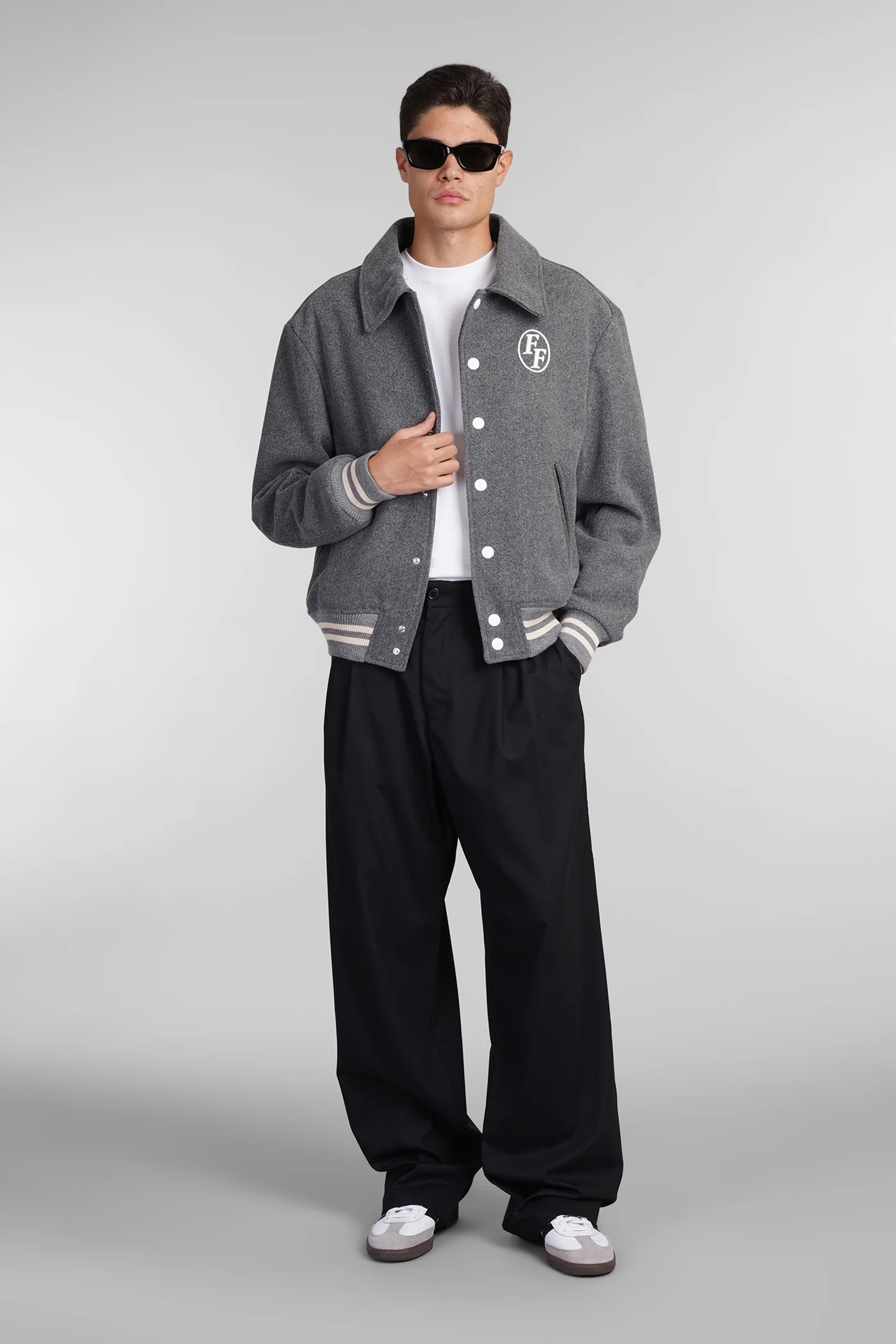 Casual jacket in grey polyester - Image 2