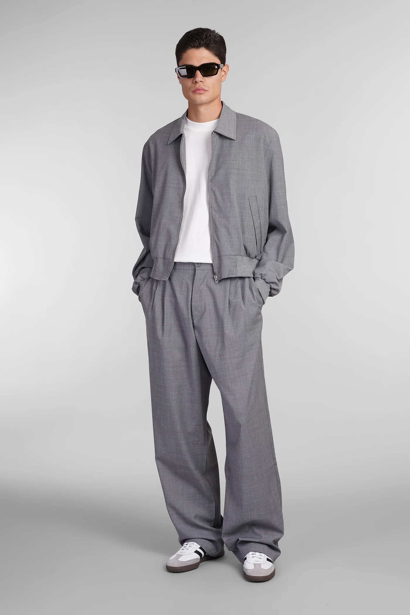 Pants in grey polyester - Image 2