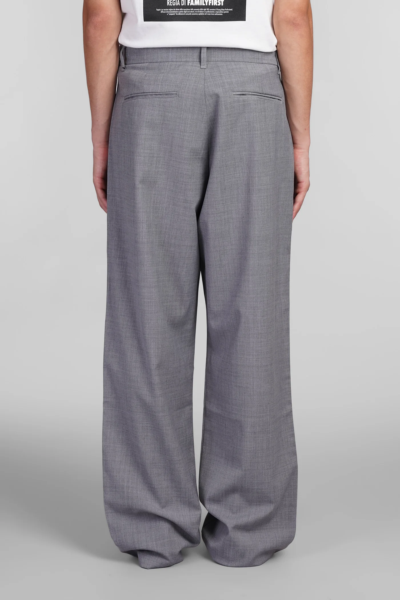 Pants in grey polyester - Image 3