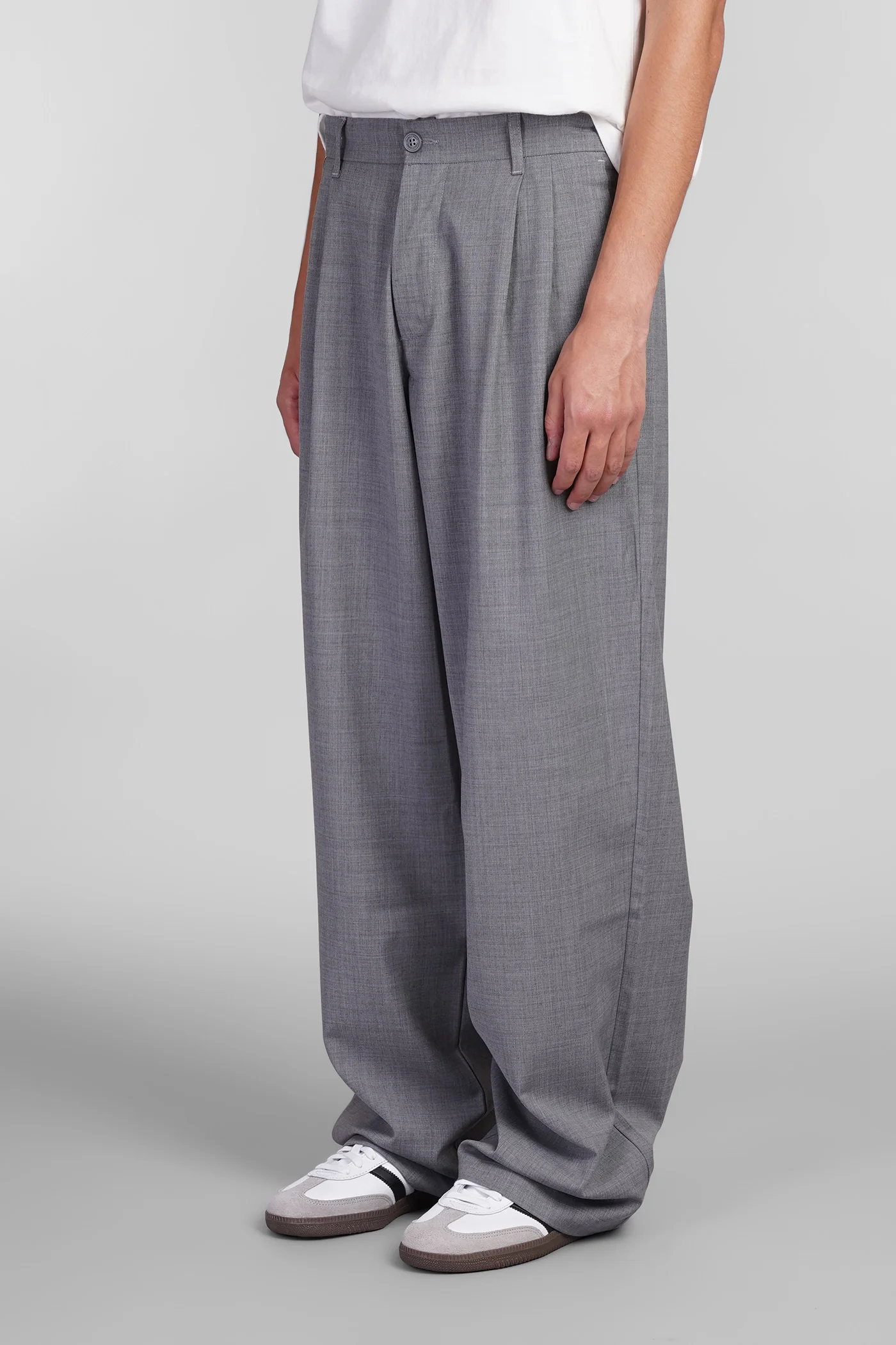 Pants in grey polyester - Image 4