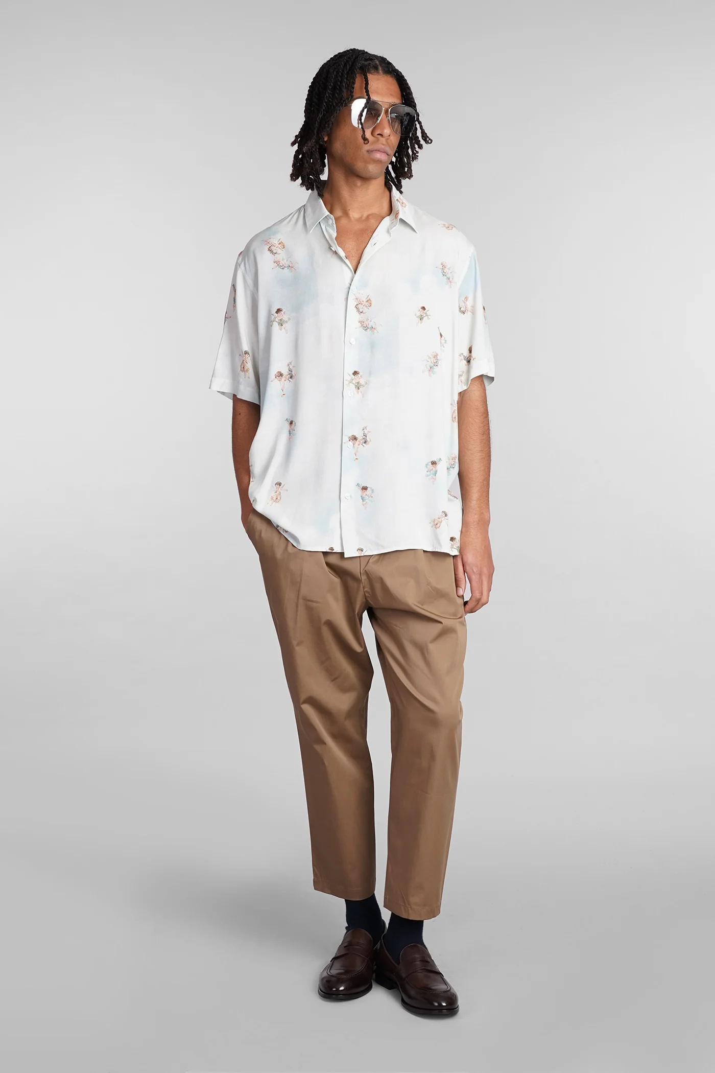 Shirt in cyan viscose - Image 2