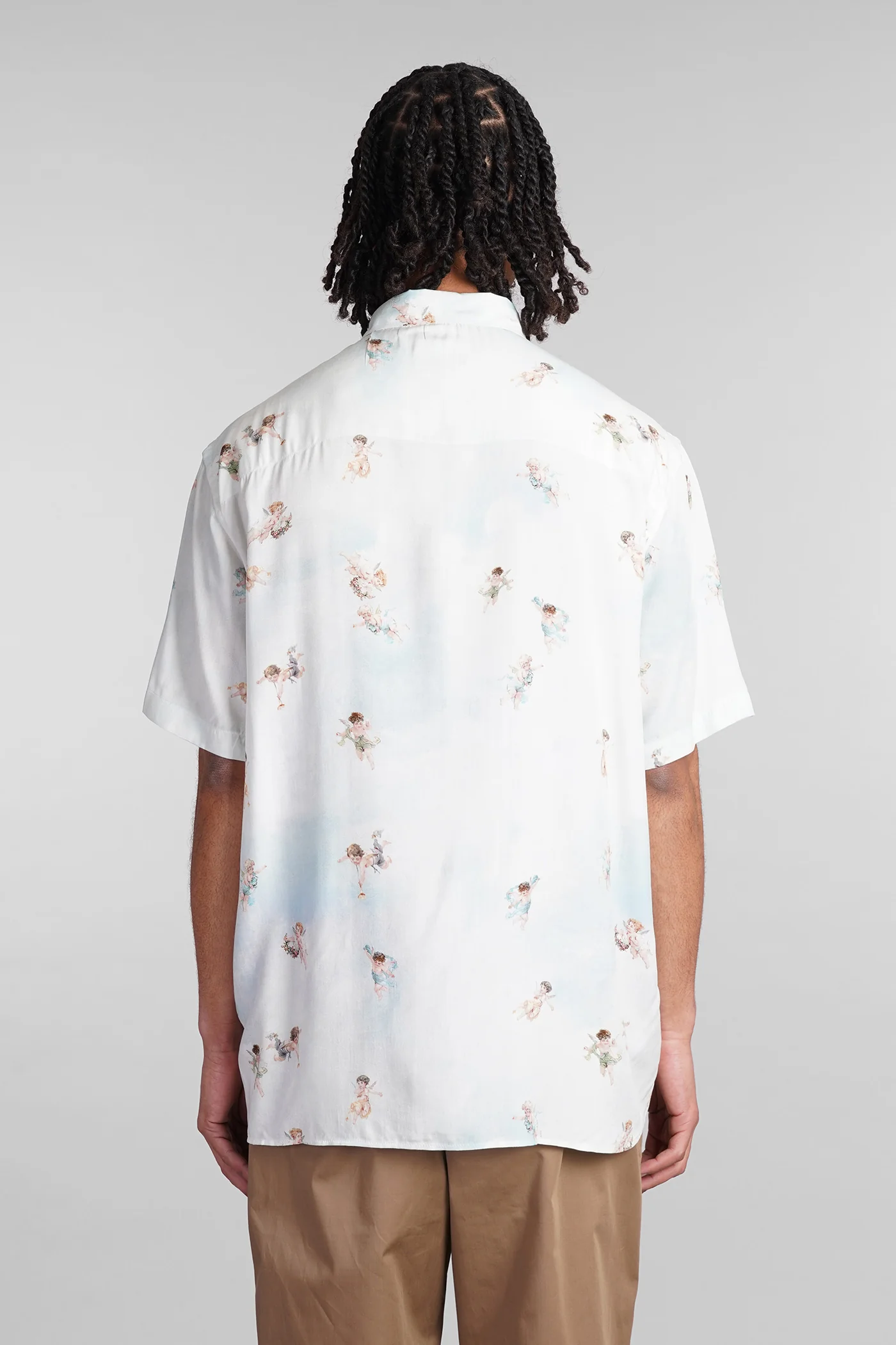 Shirt in cyan viscose - Image 3