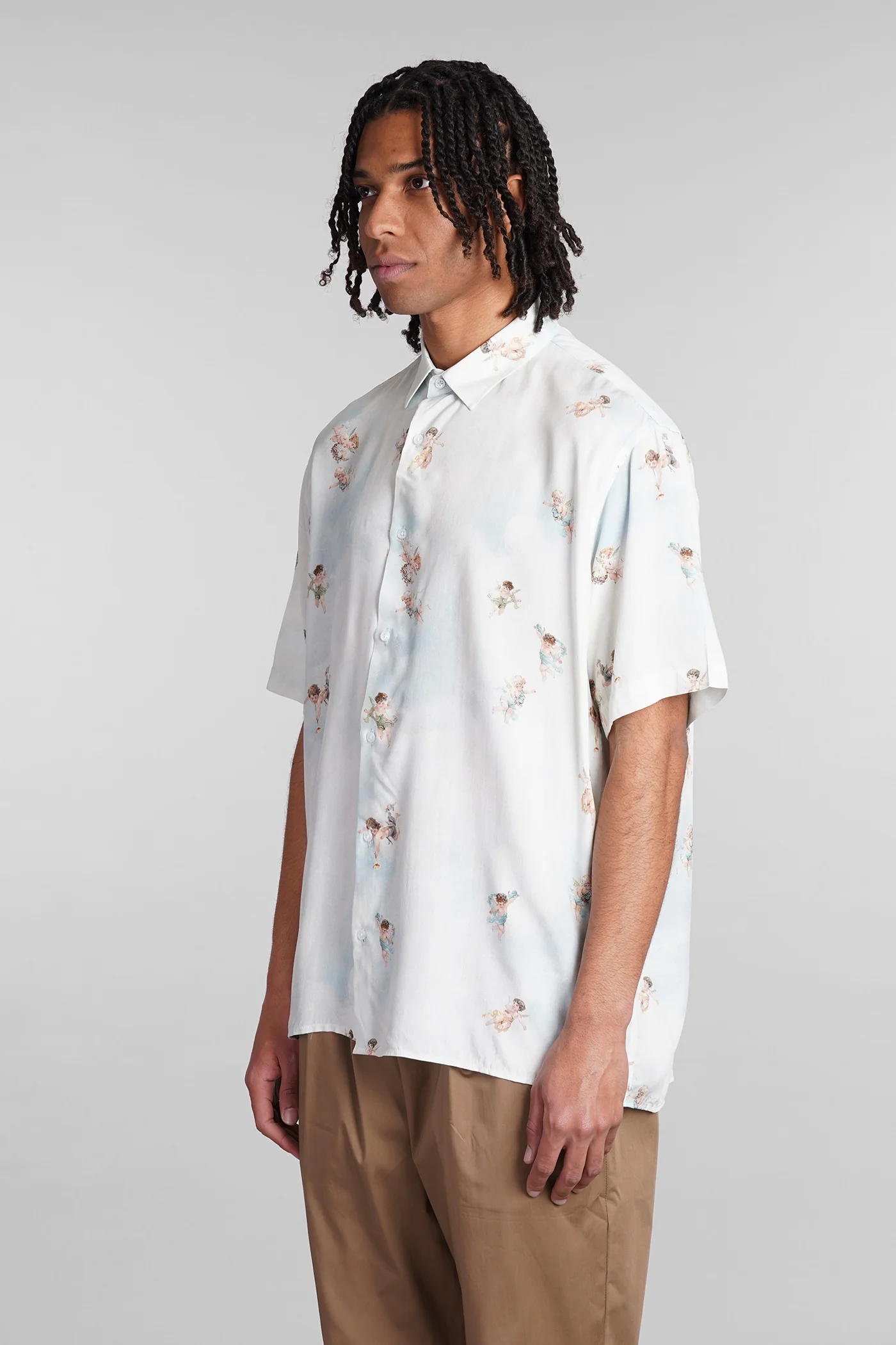 Shirt in cyan viscose - Image 4
