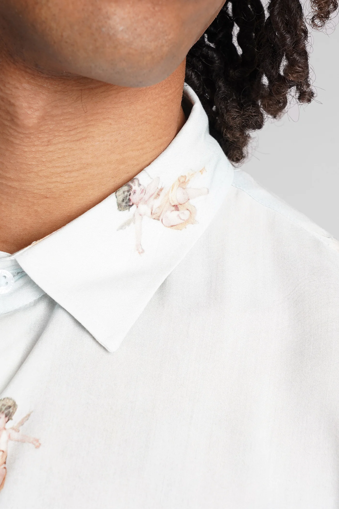 Shirt in cyan viscose - Image 5