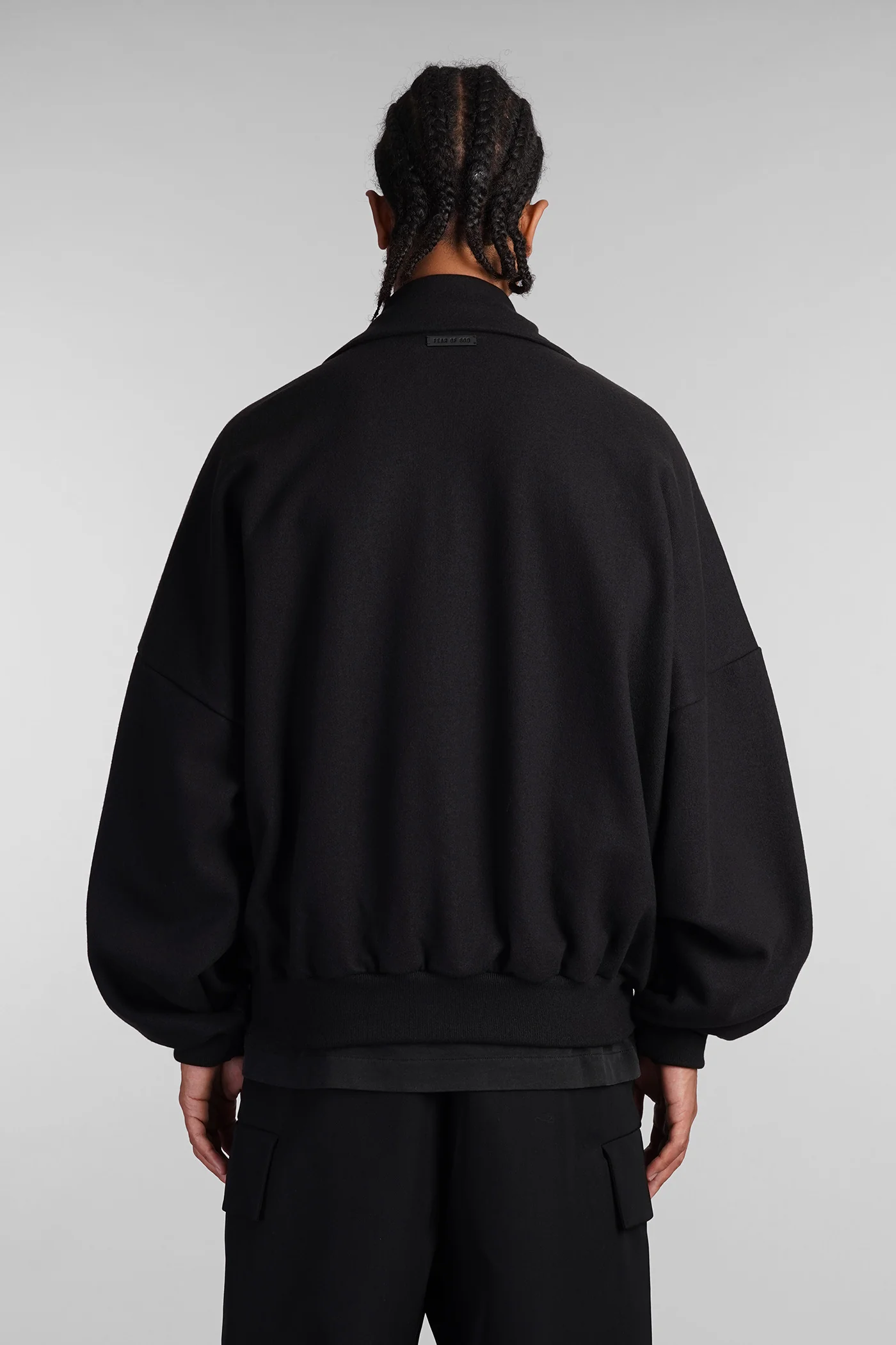 Casual jacket in black cotton - Image 3