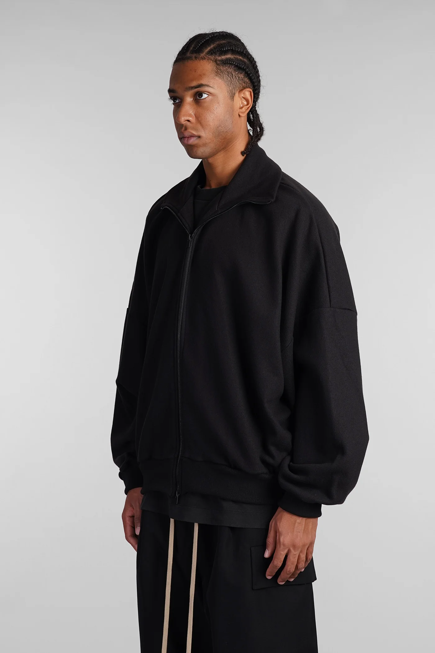 Casual jacket in black cotton - Image 4