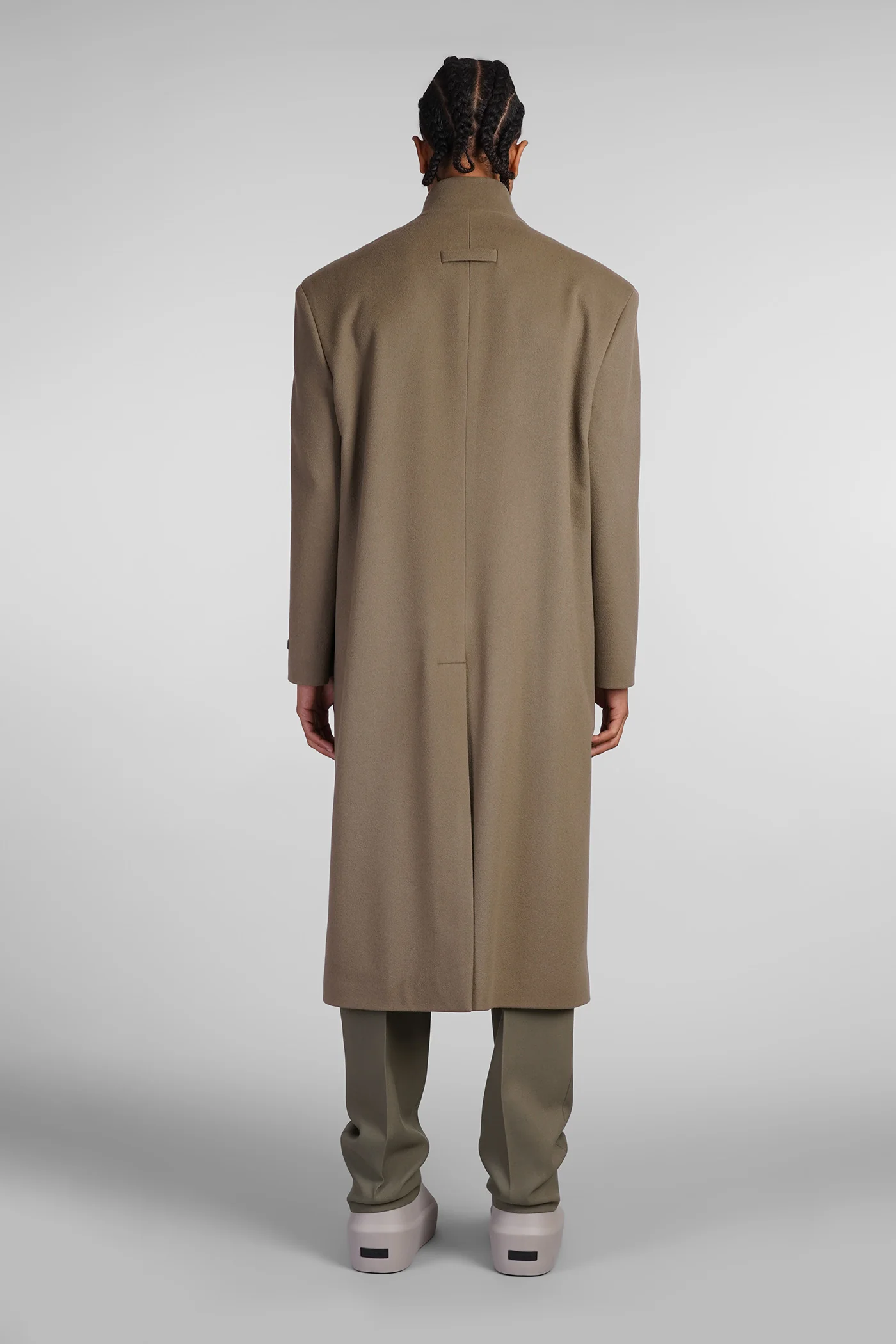 Coat in beige wool - Image 3