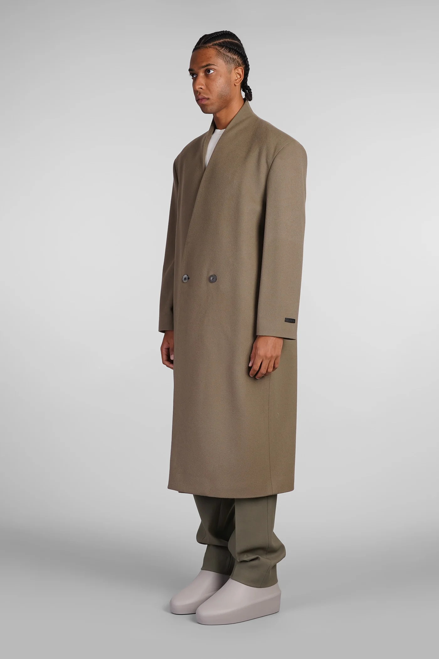 Coat in beige wool - Image 4