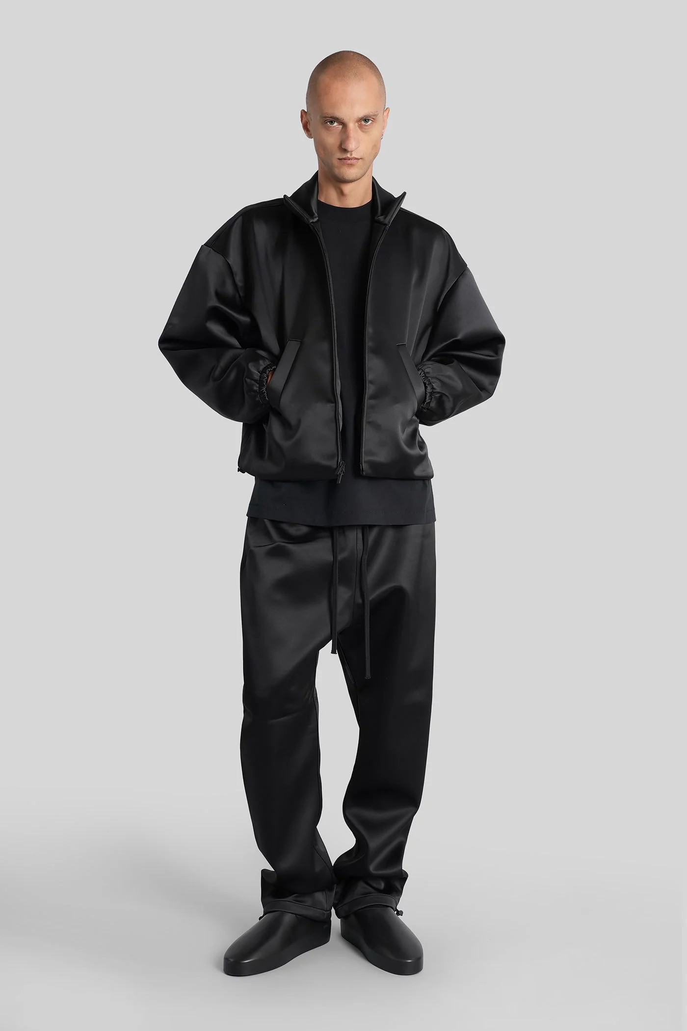 Bomber Jacket in black polyester - Image 2