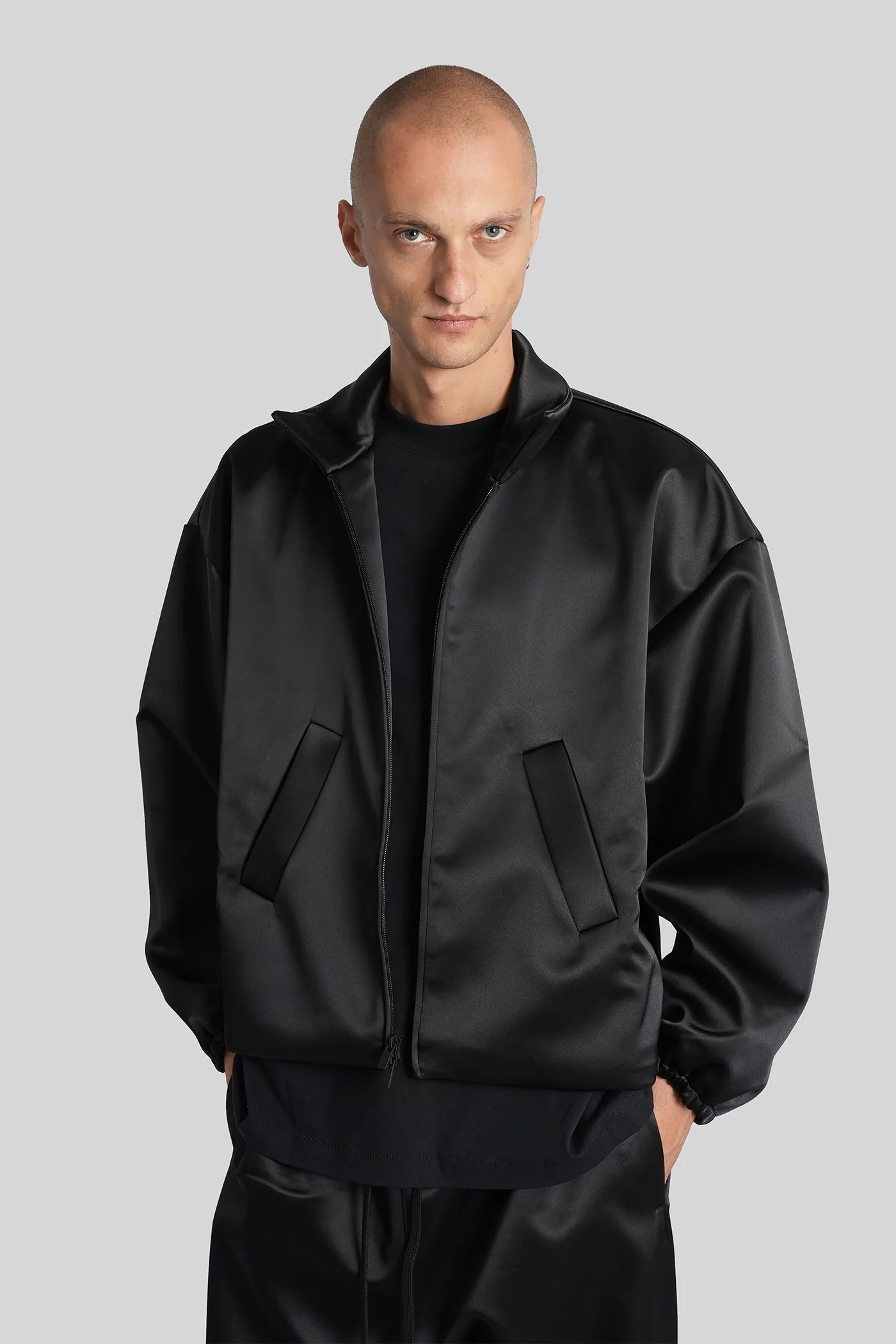 Bomber Jacket in black polyester - Image 4