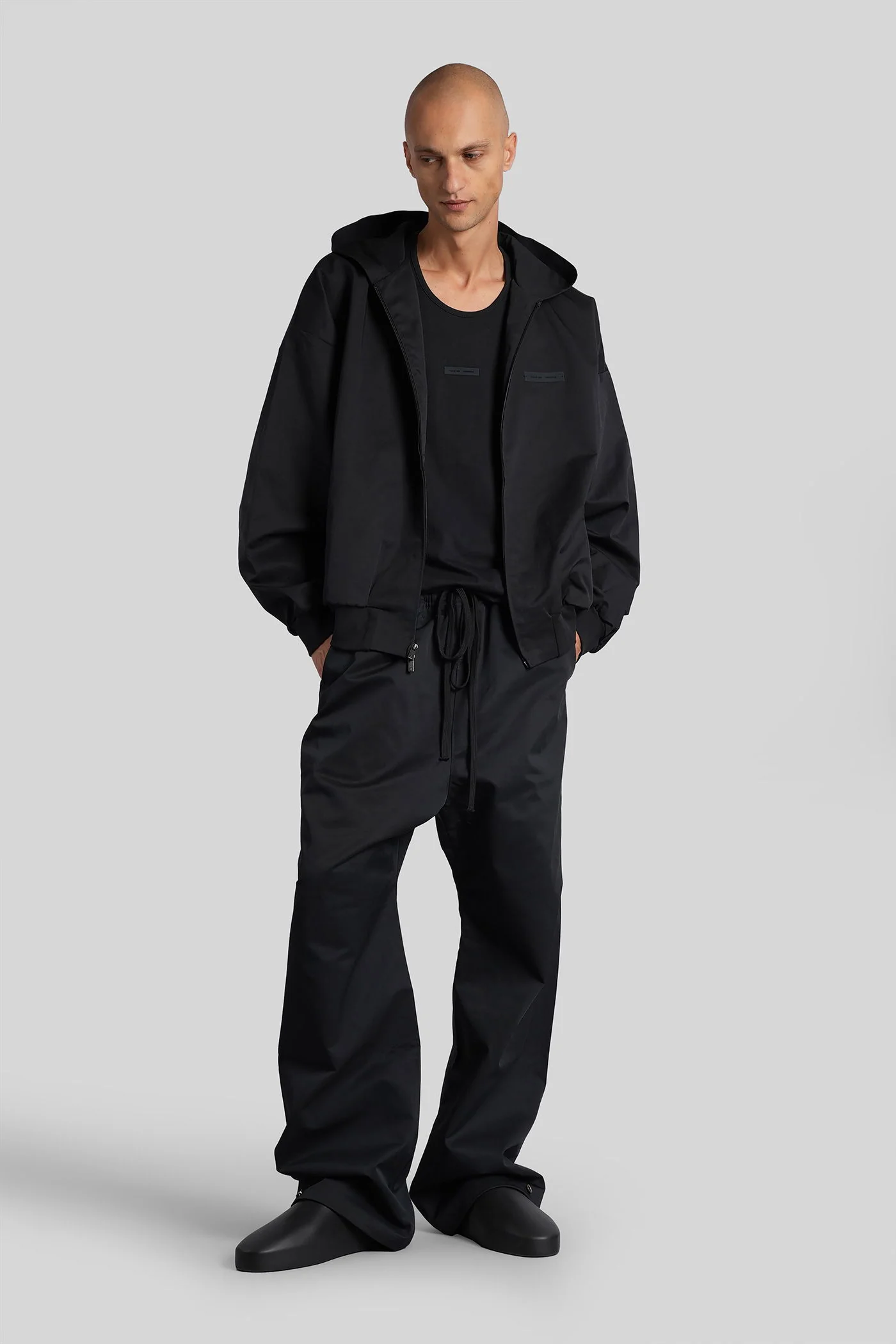 Casual jacket in black cotton - Image 2