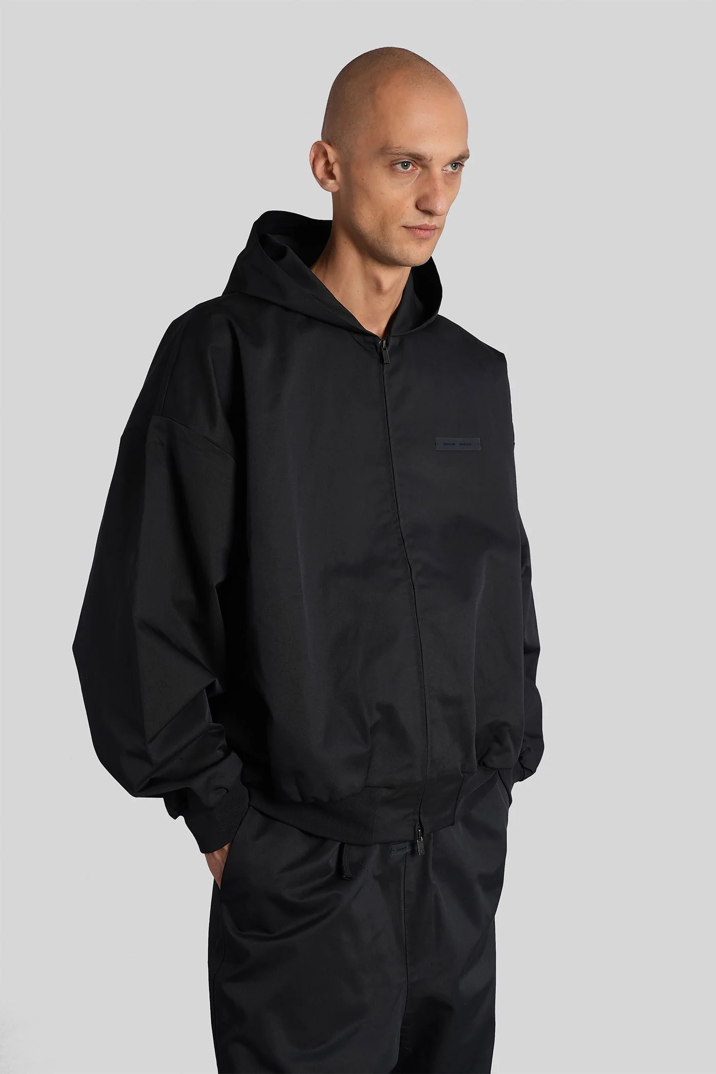 Casual jacket in black cotton - Image 4
