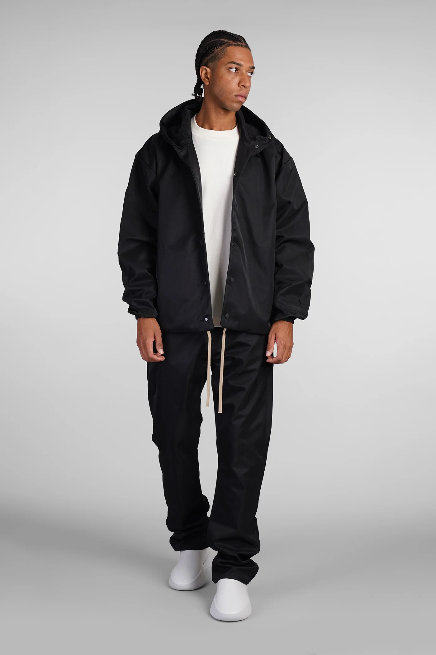Casual jacket in black nylon - Image 2