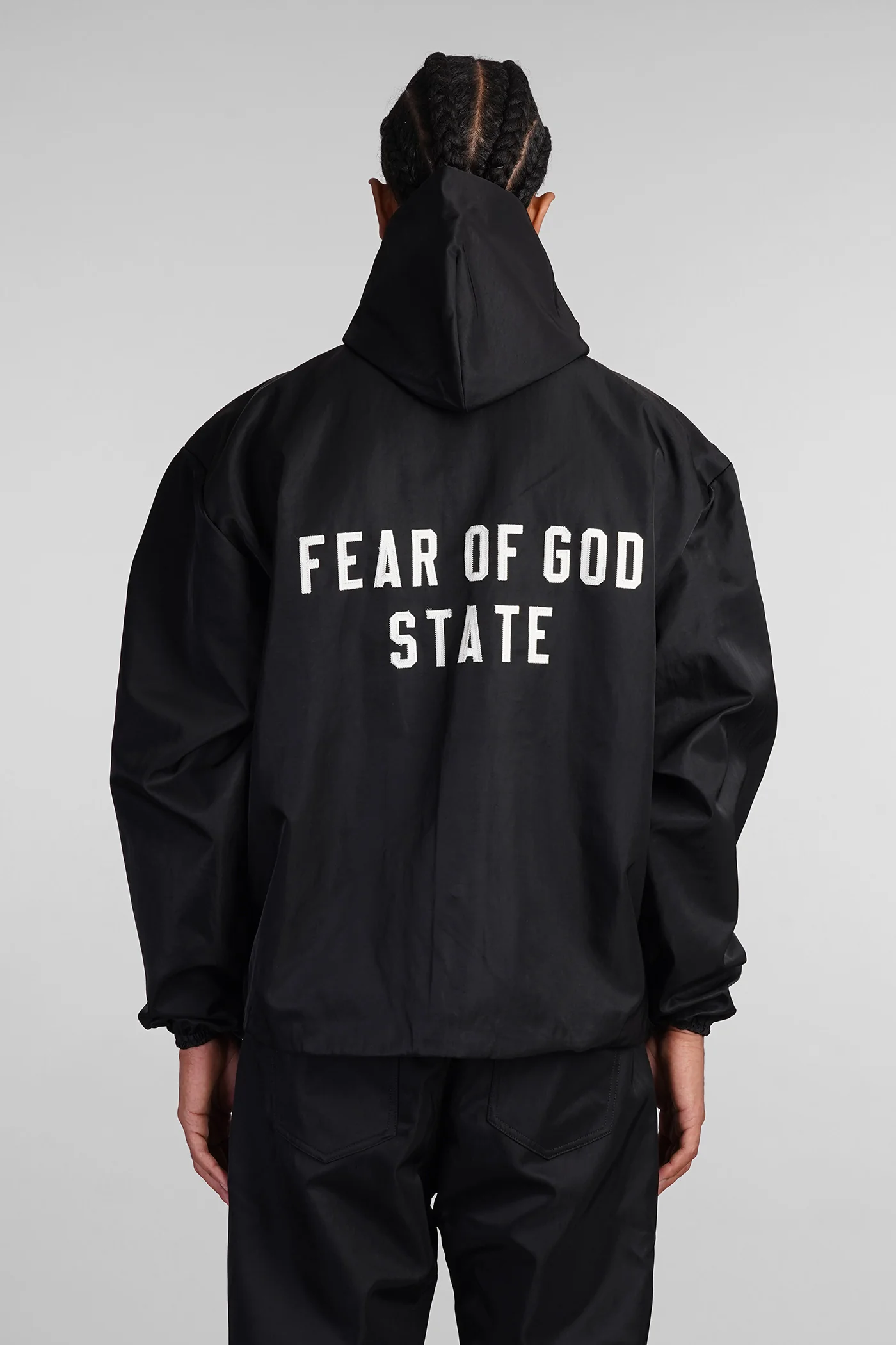 Casual jacket in black nylon - Image 3