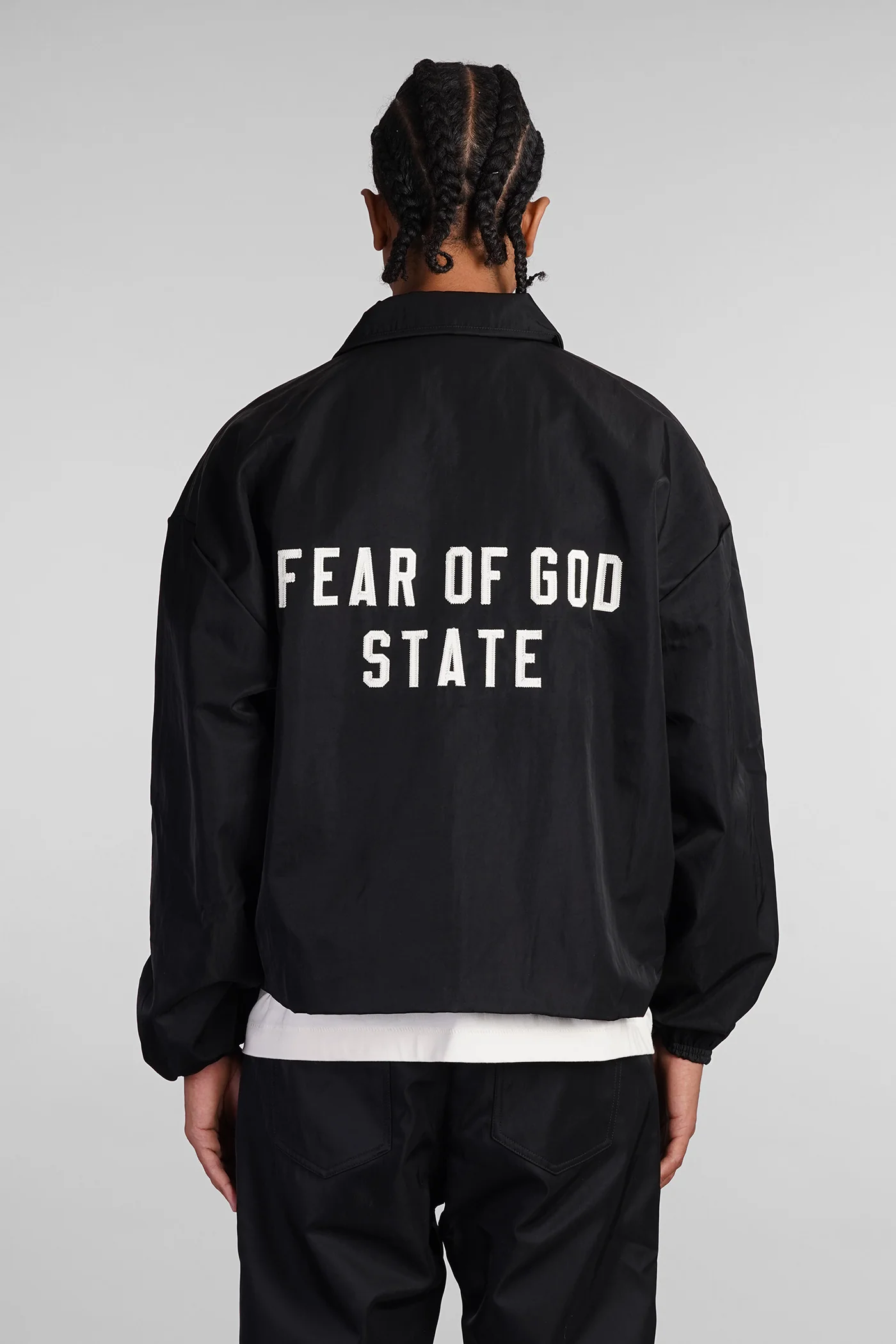 Casual jacket in black nylon - Image 3