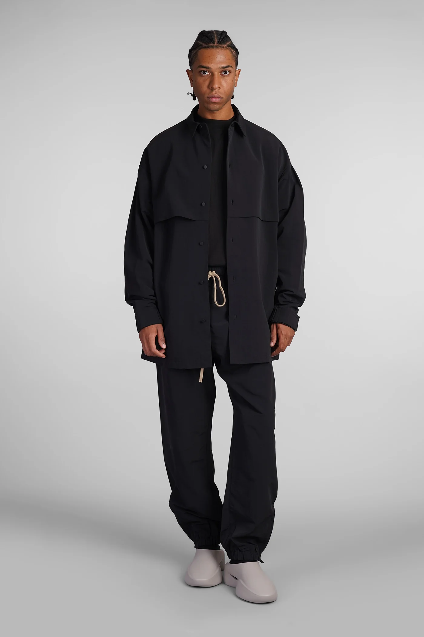 Casual jacket in black nylon - Image 2