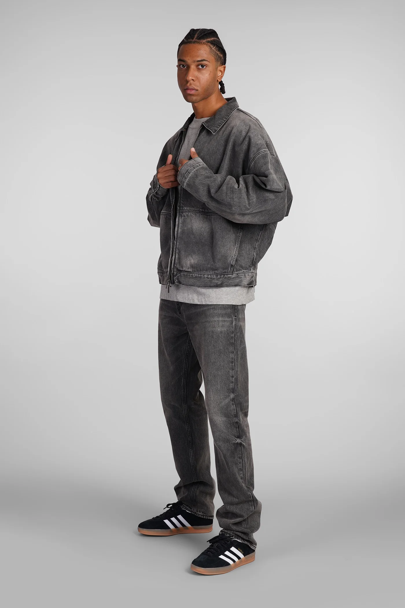 Denim Jackets in grey cotton - Image 2