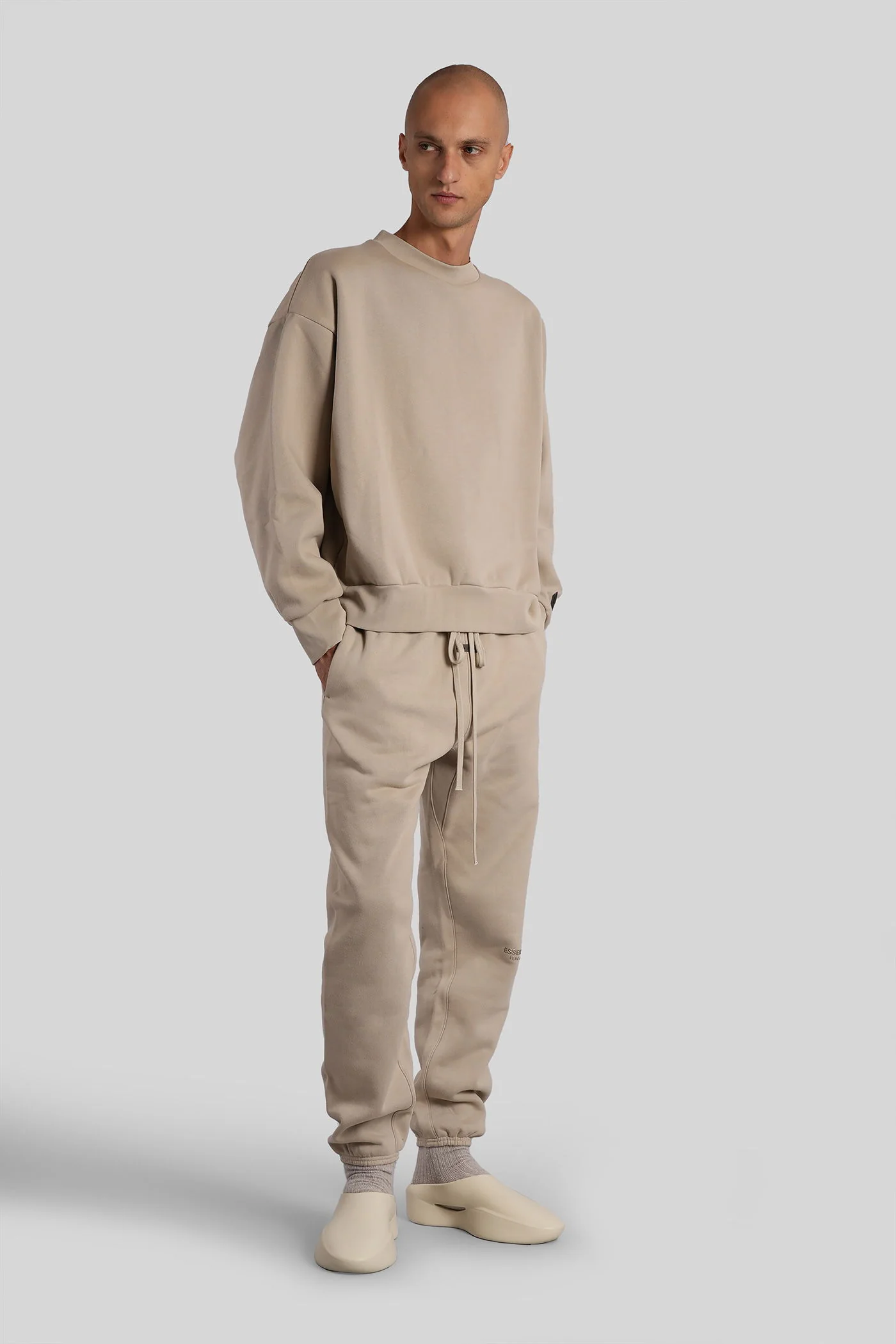 Pants in beige cotton - Image 2