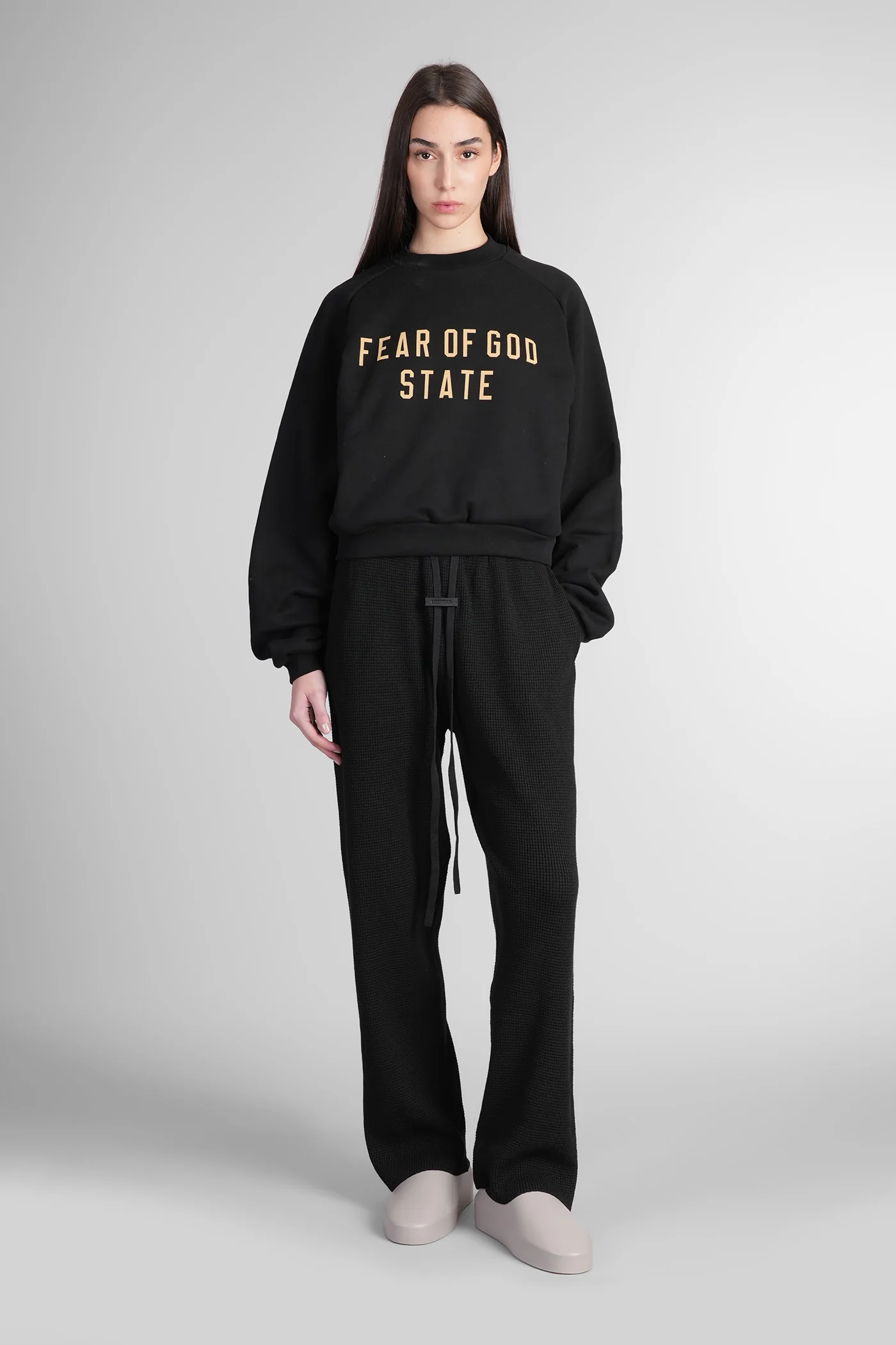 Pants in black polyester - Image 2