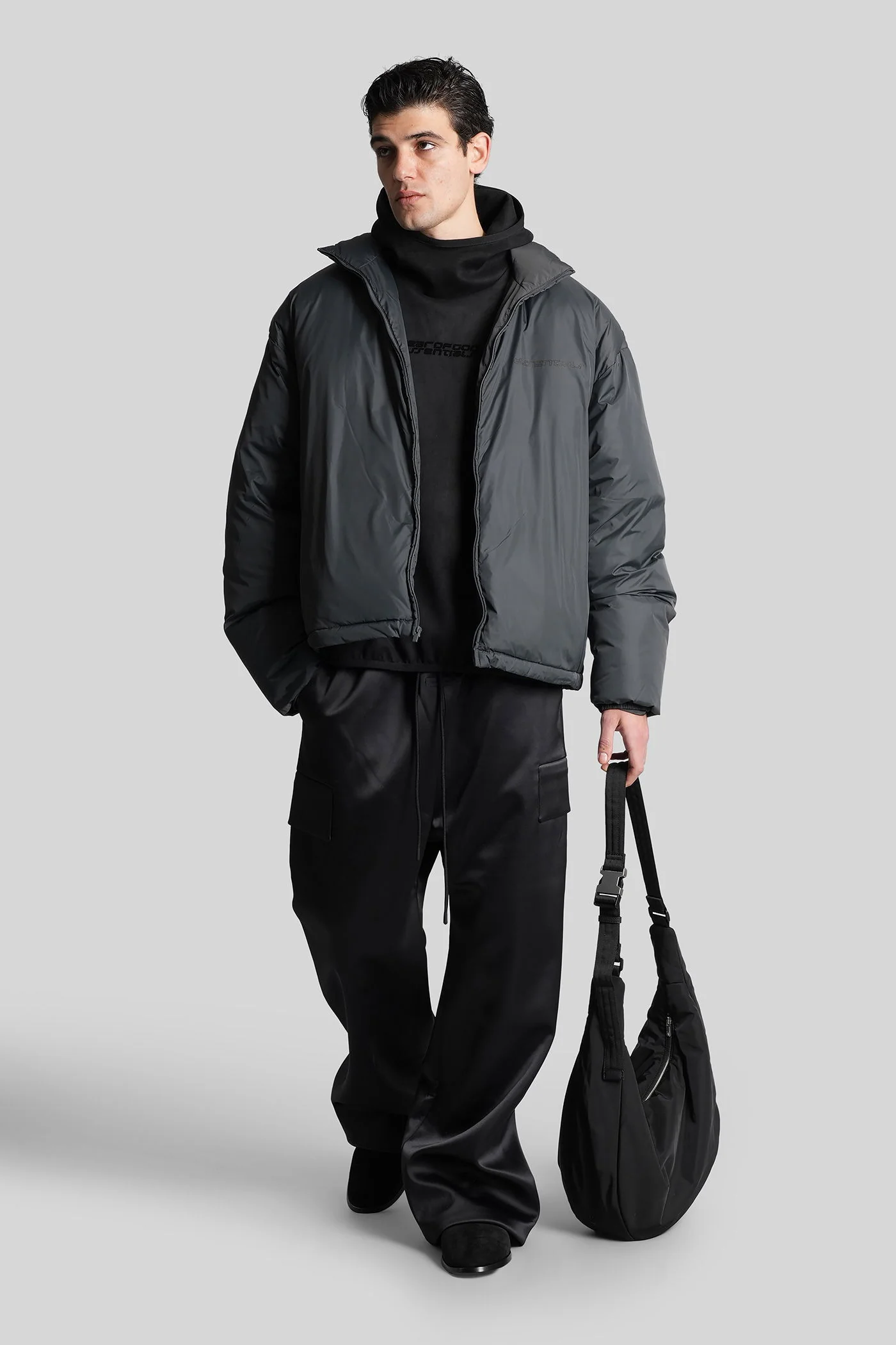 Pants in black polyester - Image 2