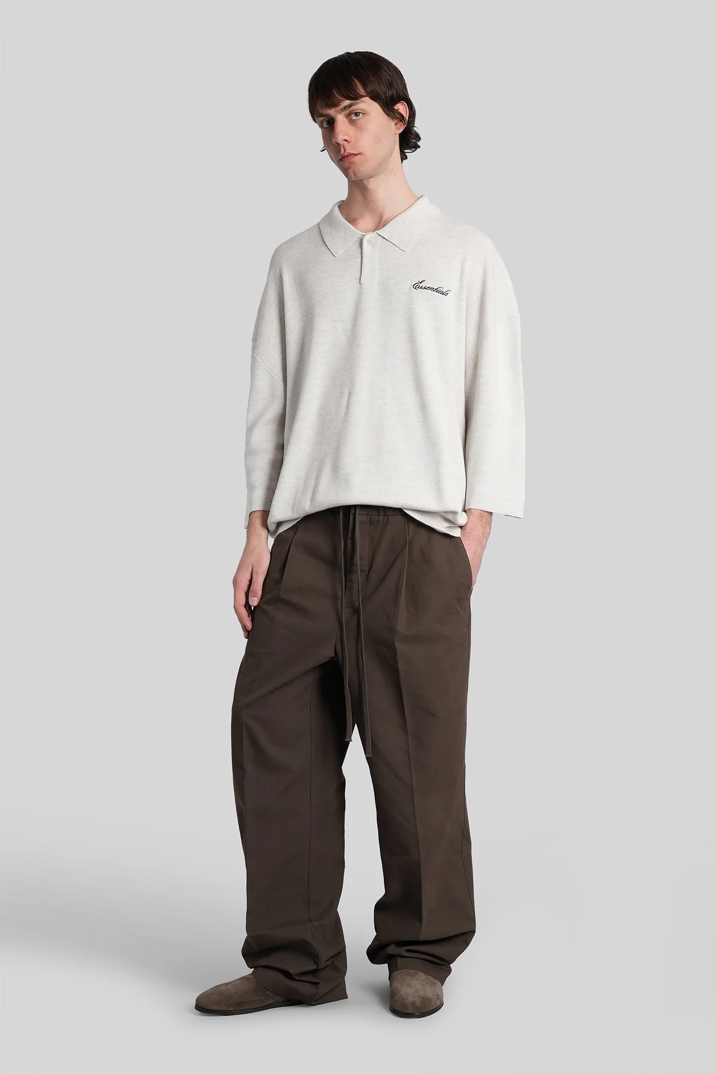 Pants in brown cotton - Image 2