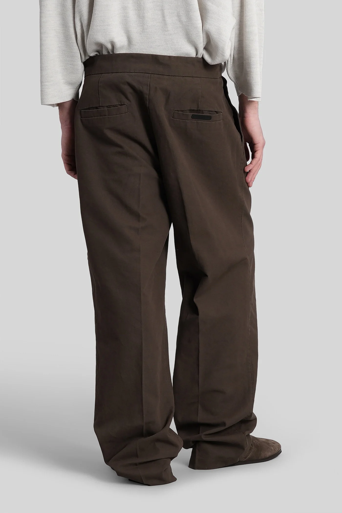 Pants in brown cotton - Image 3