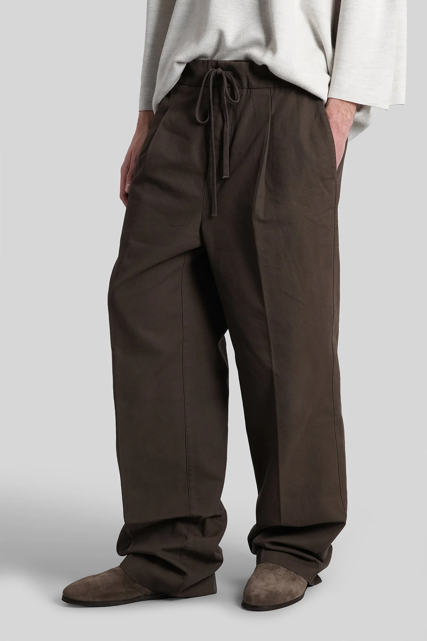Pants in brown cotton - Image 4