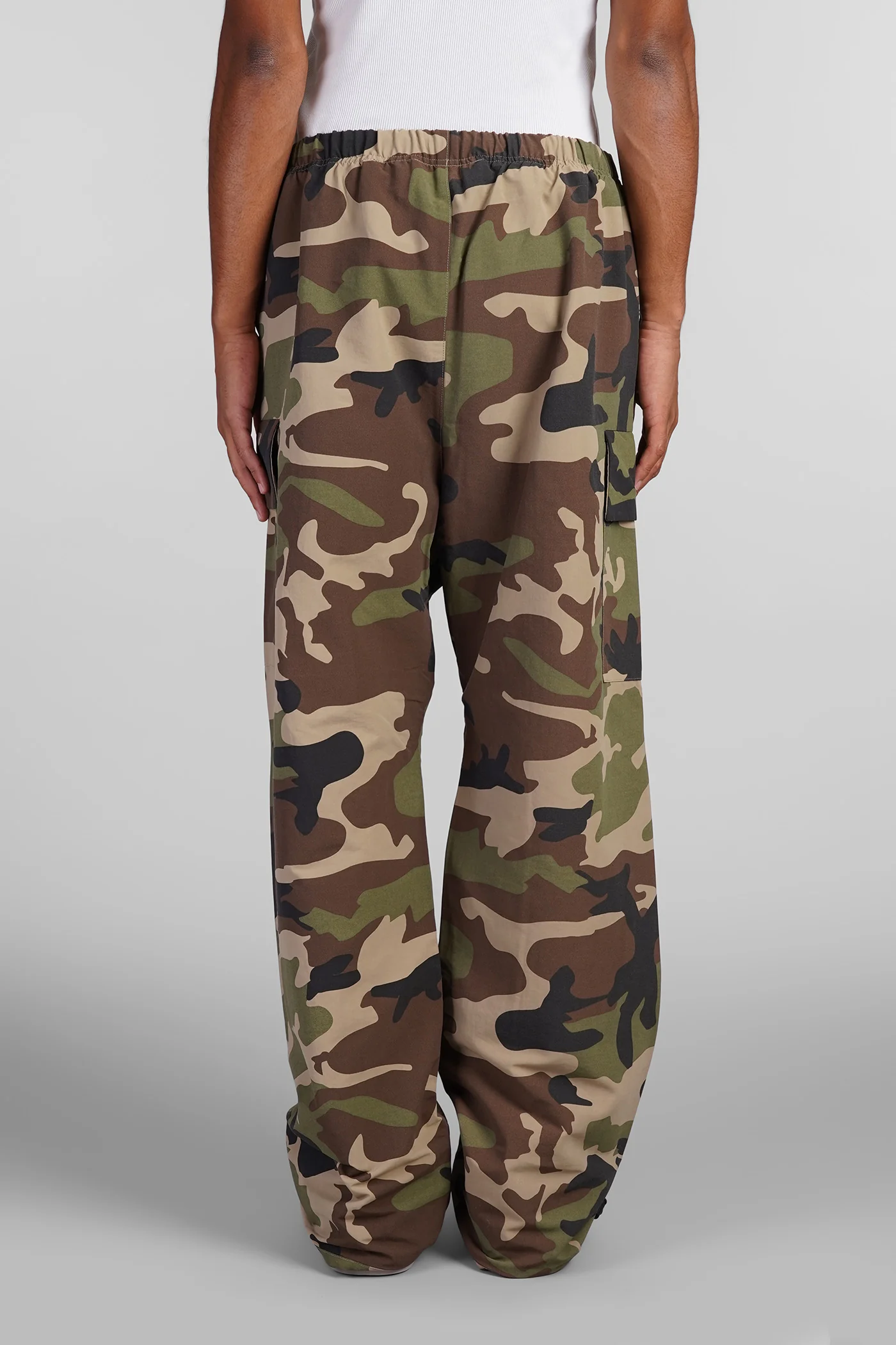 Pants in camouflage nylon - Image 3